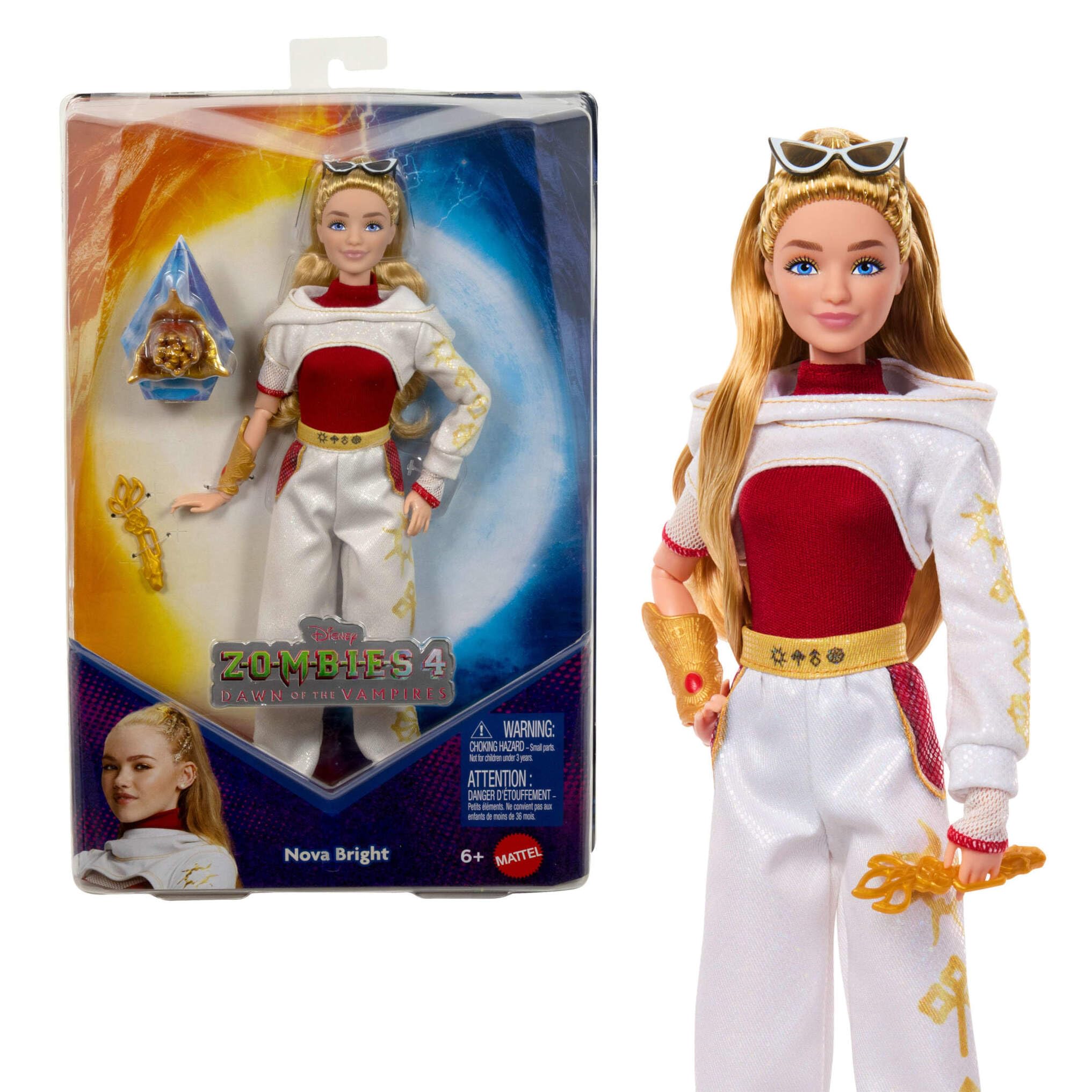 Mattel Disney Zombies 4: Dawn of the Vampires Nova Bright Fashion Doll - 11 Articulation Points, Ages 6+ 1