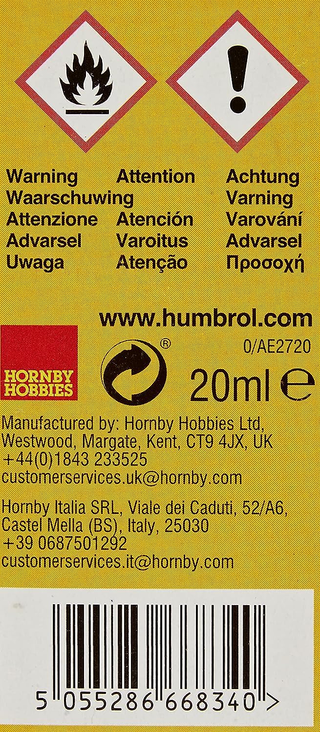 Humbrol AE2720 Poly Cement - Clear Liquid Adhesive for Plastic Models | 20ml | Strong