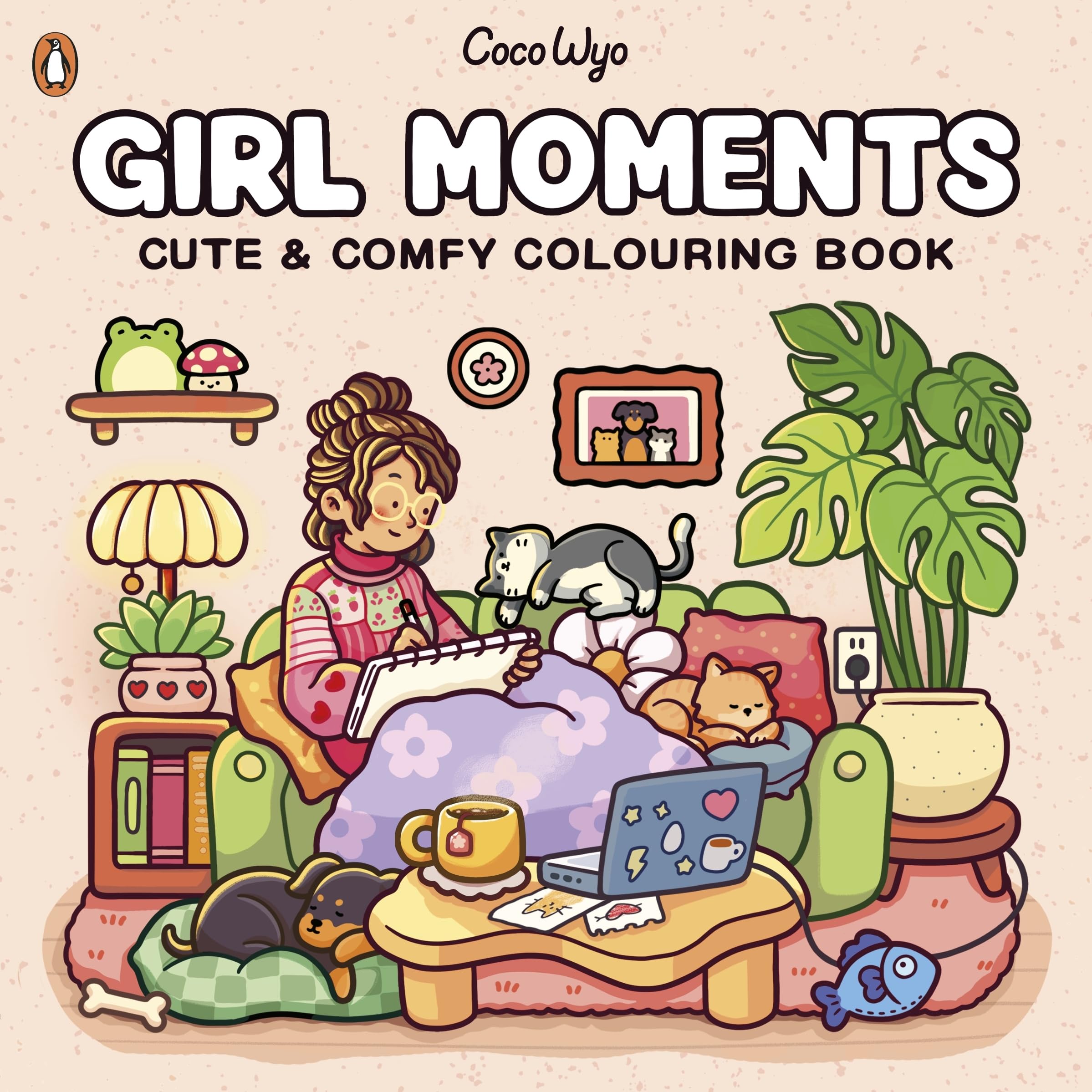 Coco Wyo - Girl Moments Colouring Book | 45 Illustrations | Paperback