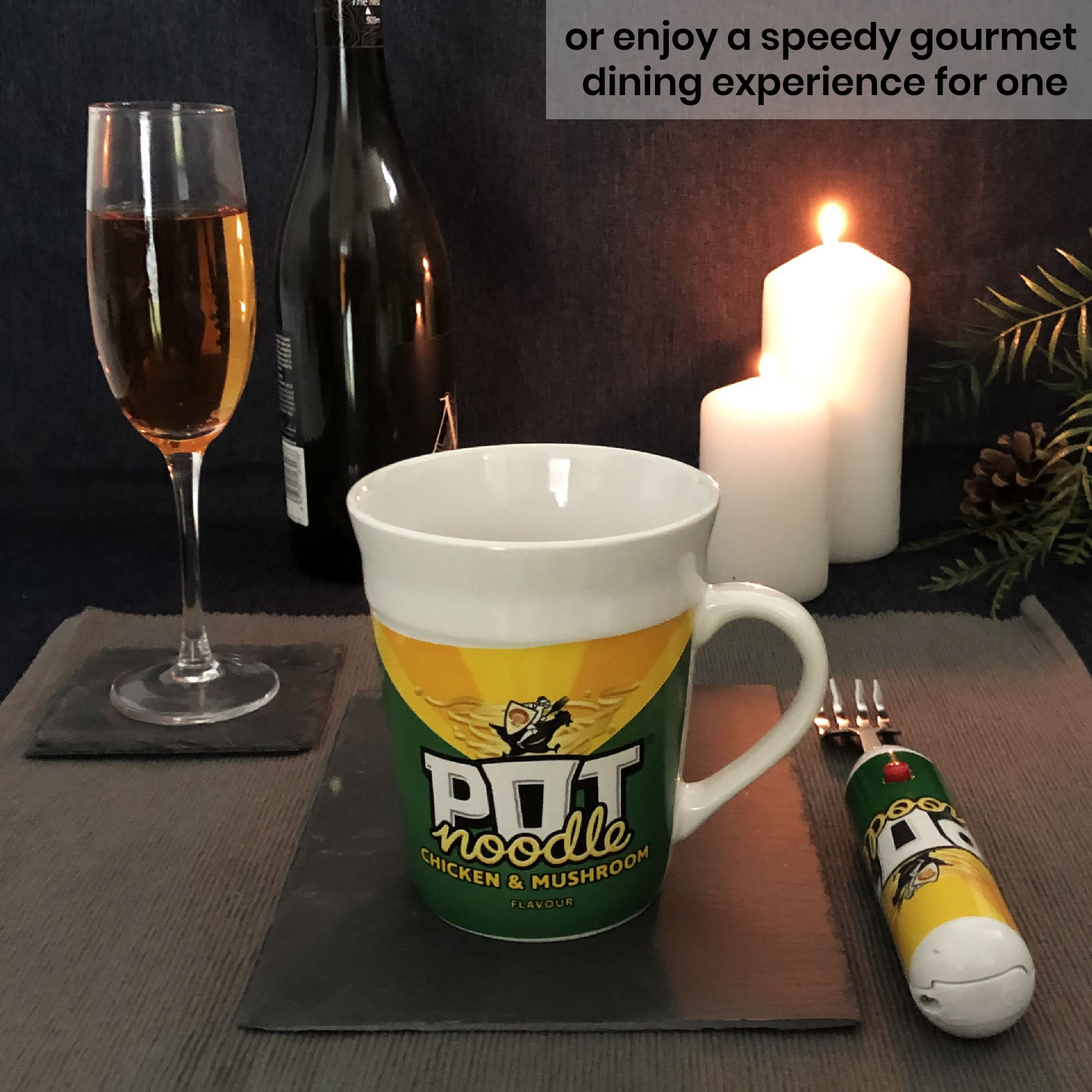Kimm & Miller Pot Noodle Gift Set with Spinning Fork & Mug - Original Curry Novelty 17