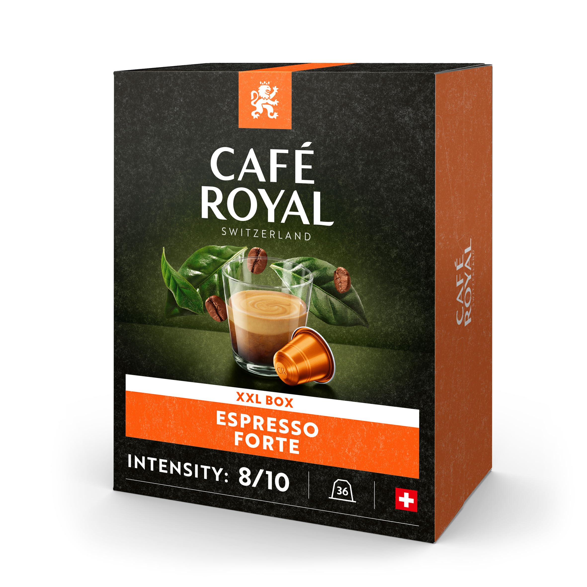 Café Royal - Espresso Forte 36 Capsules for Nespresso Machines - 8/10 Intensity - 100% Arabica UTZ-Certified