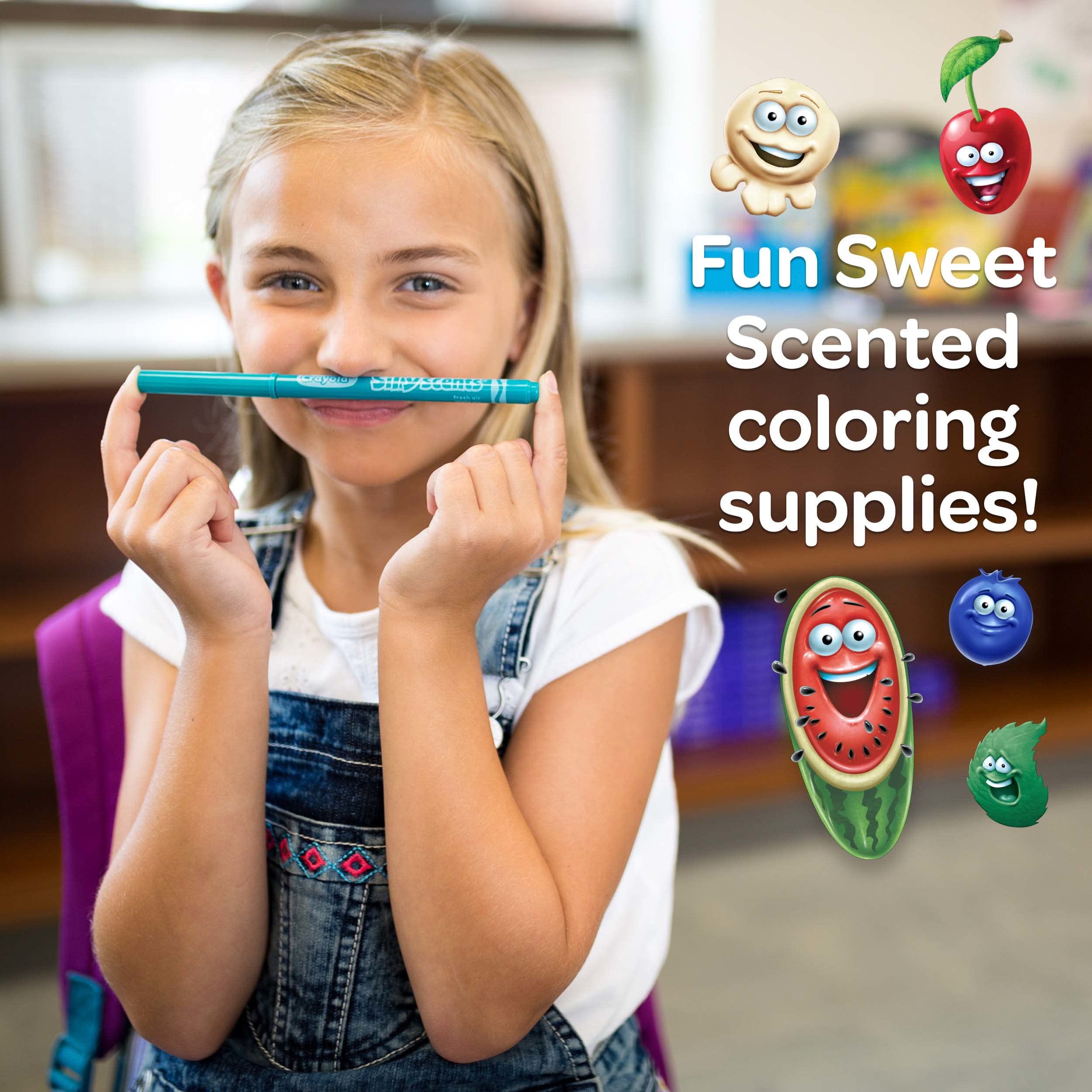 Crayola Silly Scents Scented Colouring Tools Tub Bundle - Over 50 Pieces with Markers, Crayons & Pencils 6