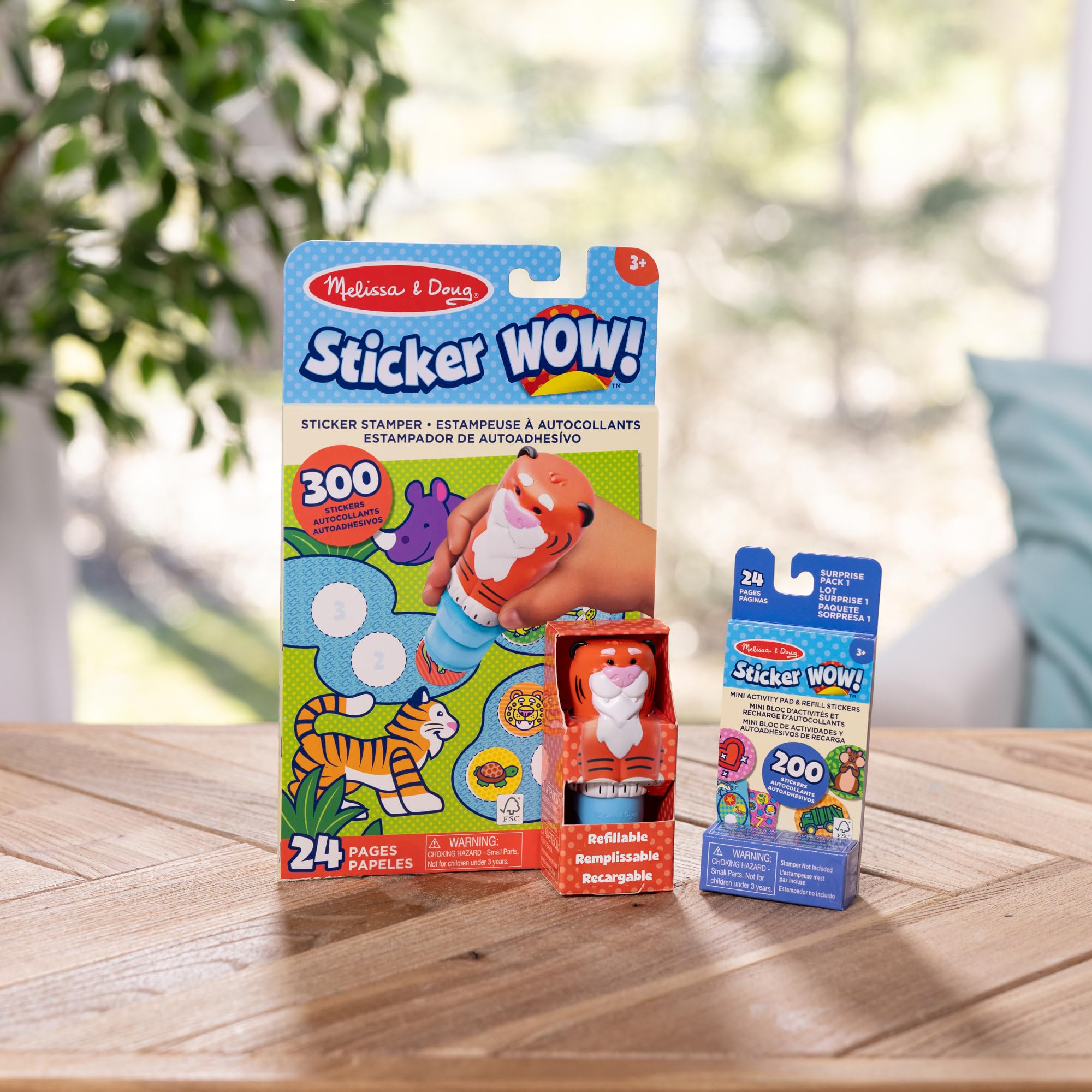 Melissa & Doug Sticker WOW! Tiger Bundle - 500 Safari Stickers, 2 Activity Pads | Multi-color 9