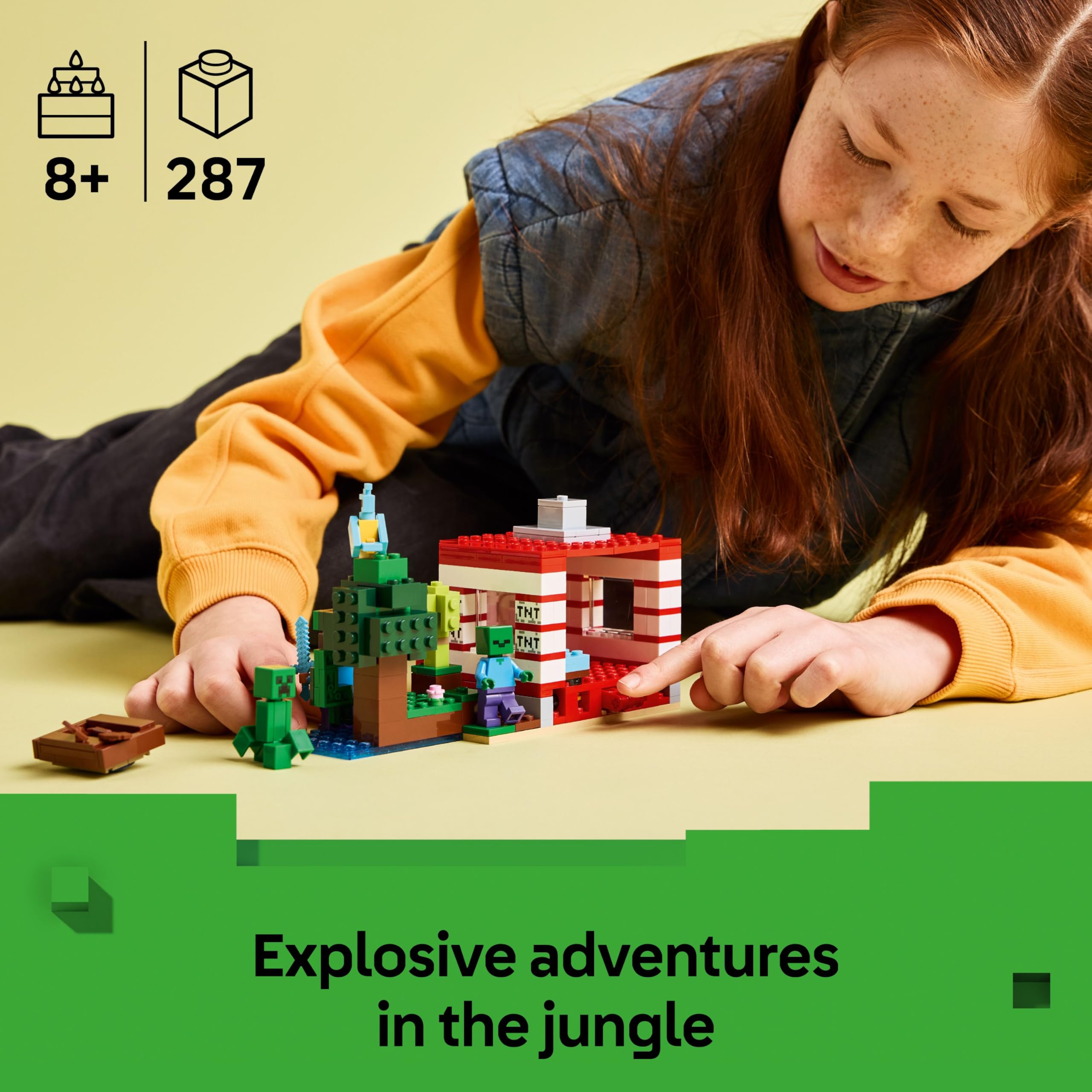 LEGO Minecraft The TNT Jungle House Building Set with Explosion Function - 287 Pieces 13