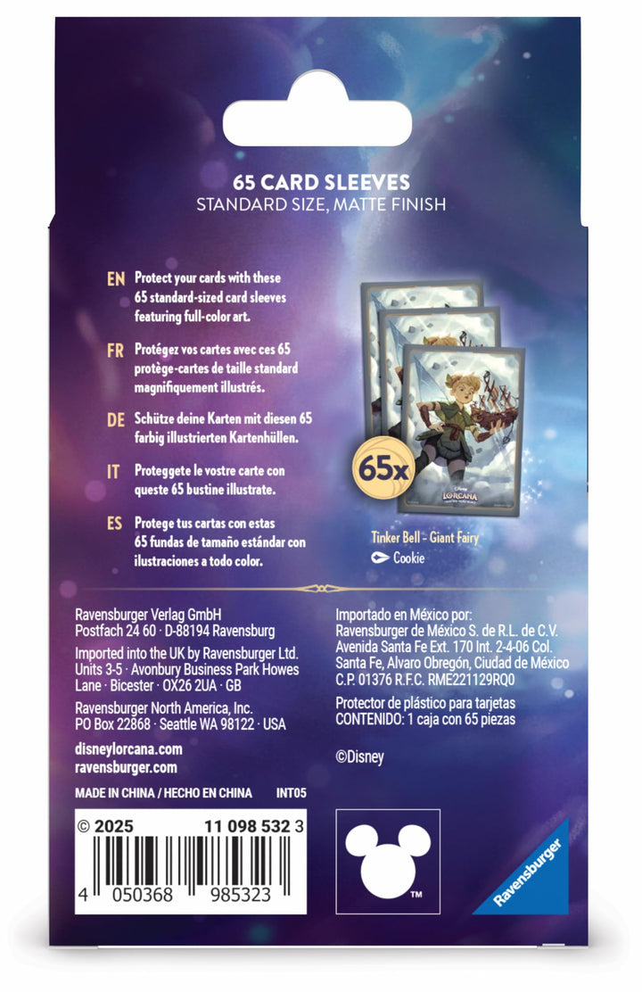 Ravensburger Disney Lorcana Trading Card Game - 65 Tinkerbell Card Sleeves (11098532)