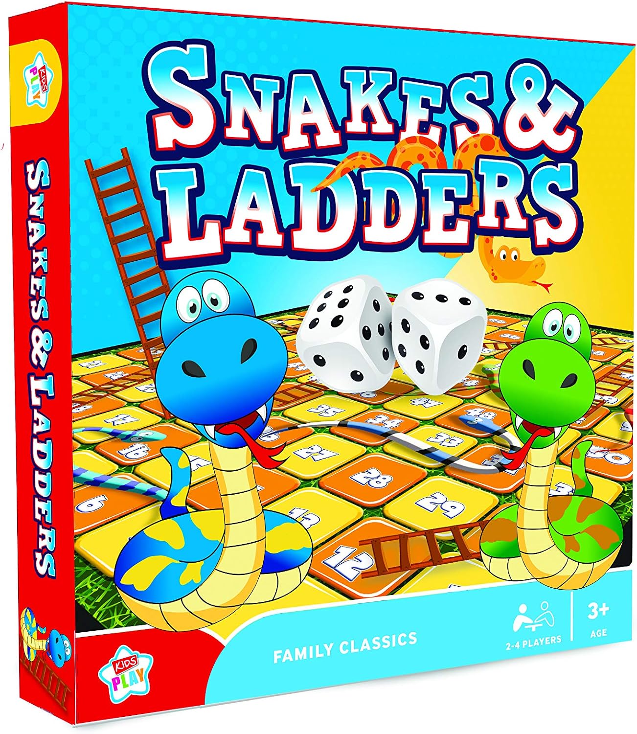 Kids Play - Activity Snake & Ladders Game - Traditional Family Board Games Idea