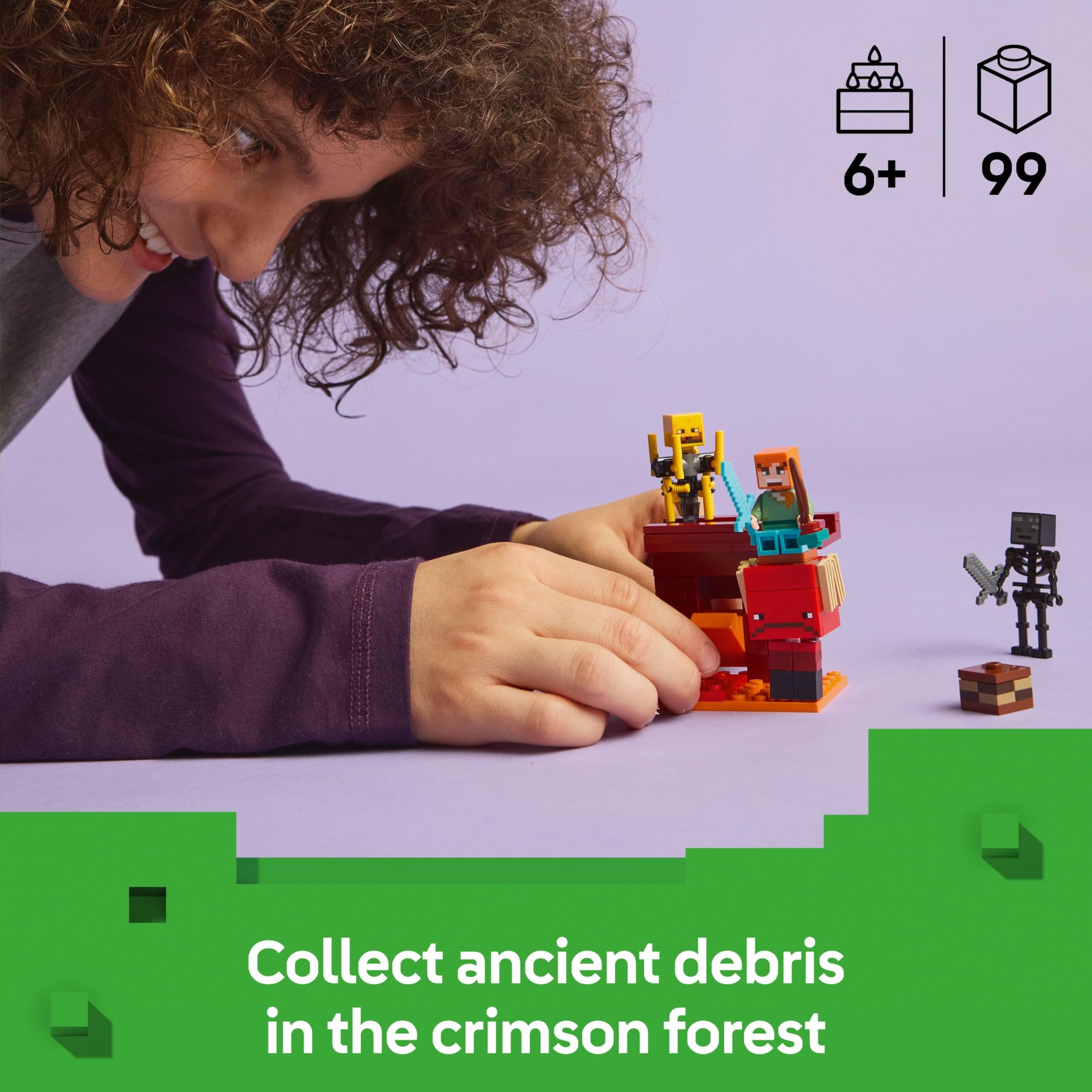 LEGO Minecraft The Nether Lava Battle Building Set - 99-Piece Playset with Alex Figure, Ages 6+ 10