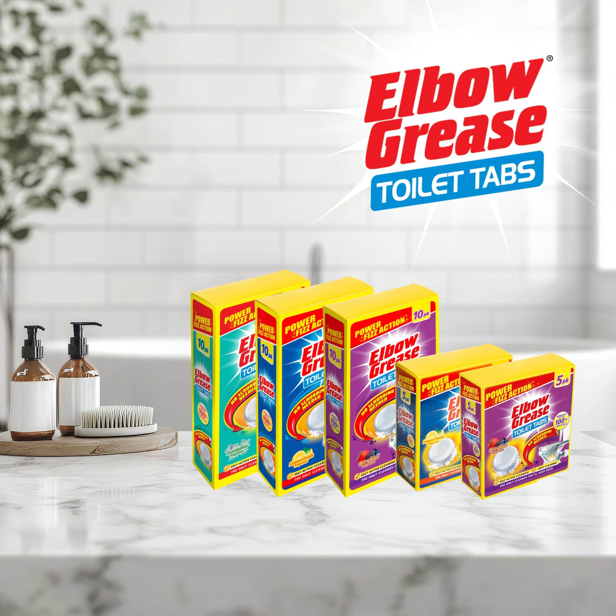 Elbow Grease Toilet Cleaner Tabs - Berry Blast | Removes 100% Limescale | 5 Count 6