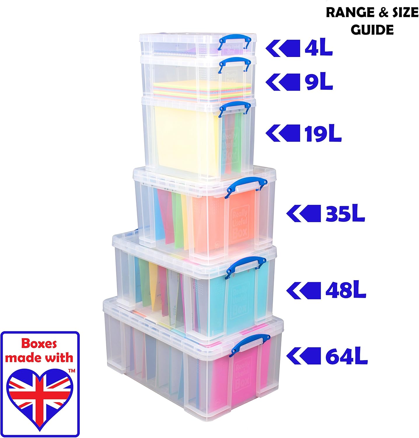 Really Useful Box 9 Litre Plastic Storage Box Clear 5