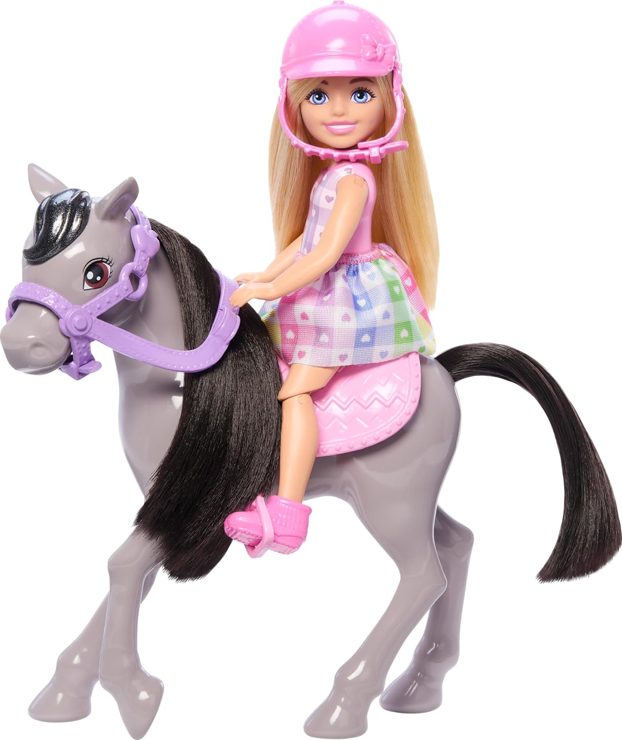 Barbie Chelsea Doll & Horse Toy Set - Bendable Knees, Helmet & Saddle, Ages 3+ 1