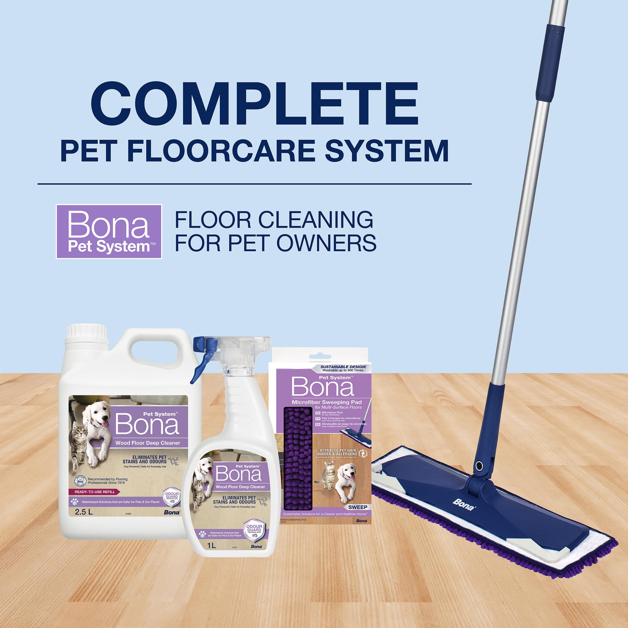 Bona Pet Wood Floor Deep Cleaner - Pet Stain & Odour Neutralizer | Residue Free | 1 Litre 9
