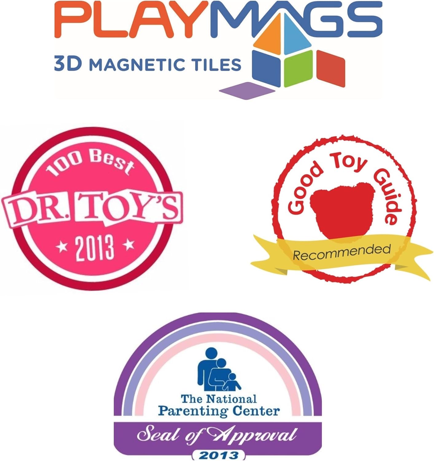 Playmags 3D Magnetic Blocks - 2-Piece Magnetic Car Set for Kids 7