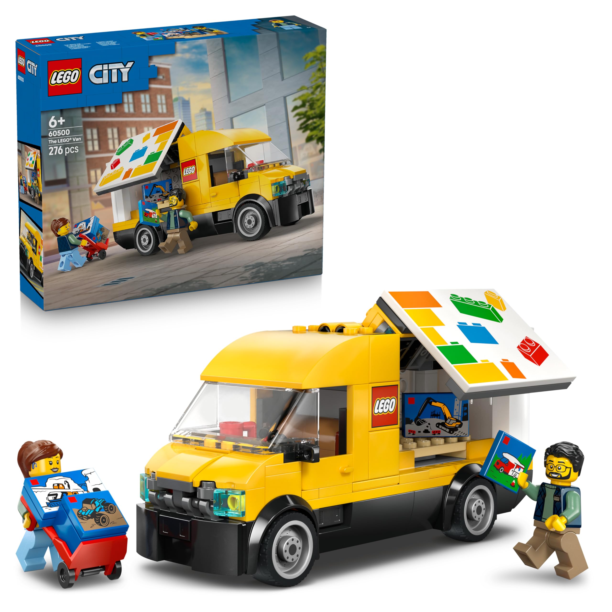 LEGO City The Van Toy Delivery Truck Model Building Kit with 2 Minifigures | Ages 6+ 1