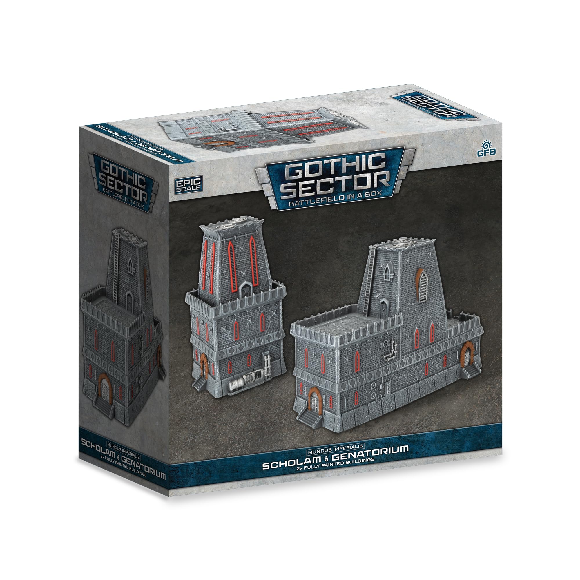 Gale Force Nine Mundus Imperialis Scholam & Genatorium Pre-Painted Terrain 1