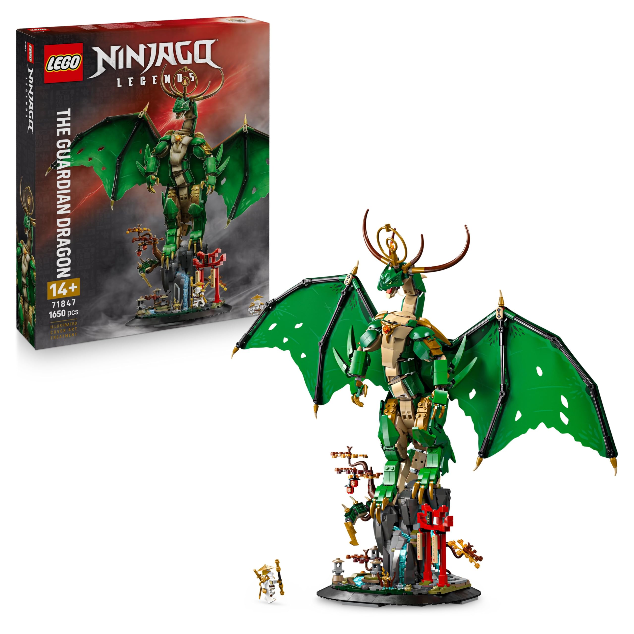 LEGO NINJAGO The Guardian Dragon 71847 Building Set | Ages 14+ | Includes Master Wu Minifigure
