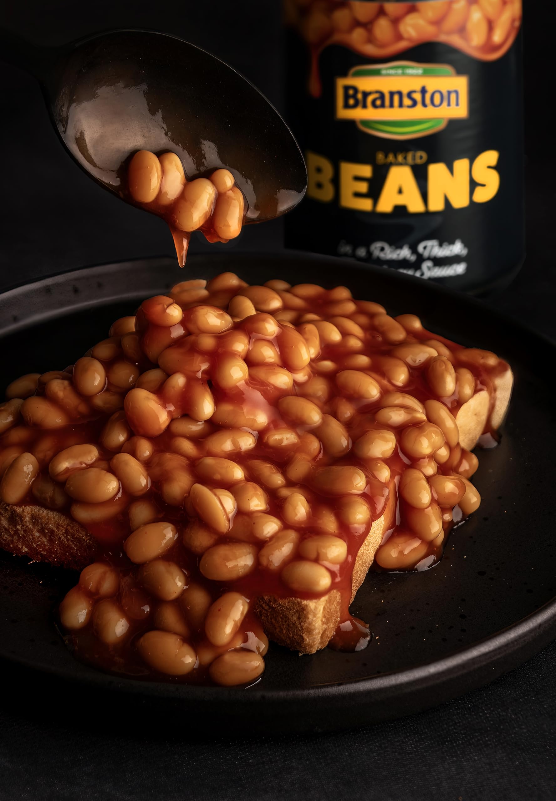 Branston Baked Beans in Tomato Sauce - Vegetarian Friendly, High in Fibre | 4 x 410g Cans 2