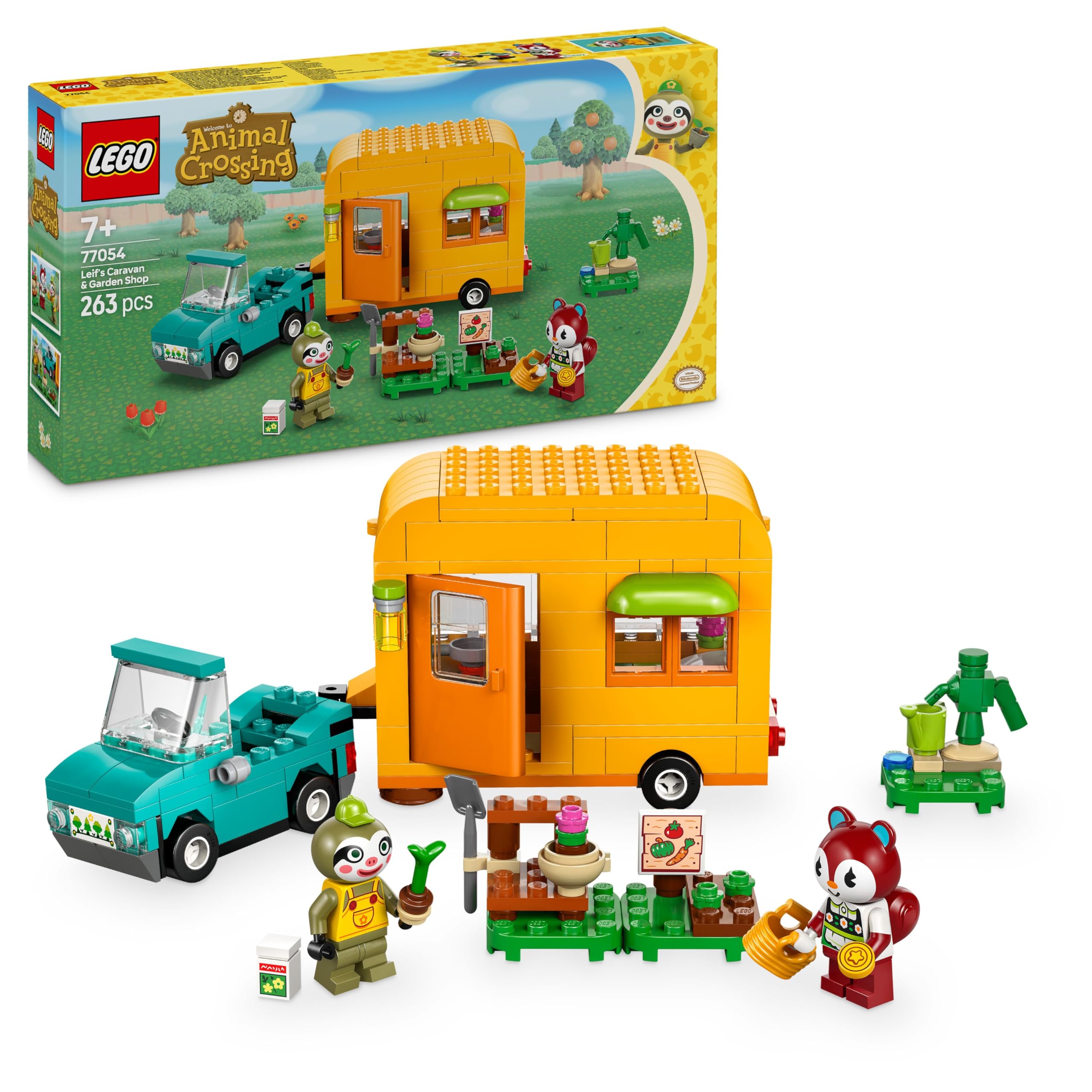 LEGO Animal Crossing Leif’s Caravan & Garden Shop Building Set | Model 77054 | Ages 7+ 1