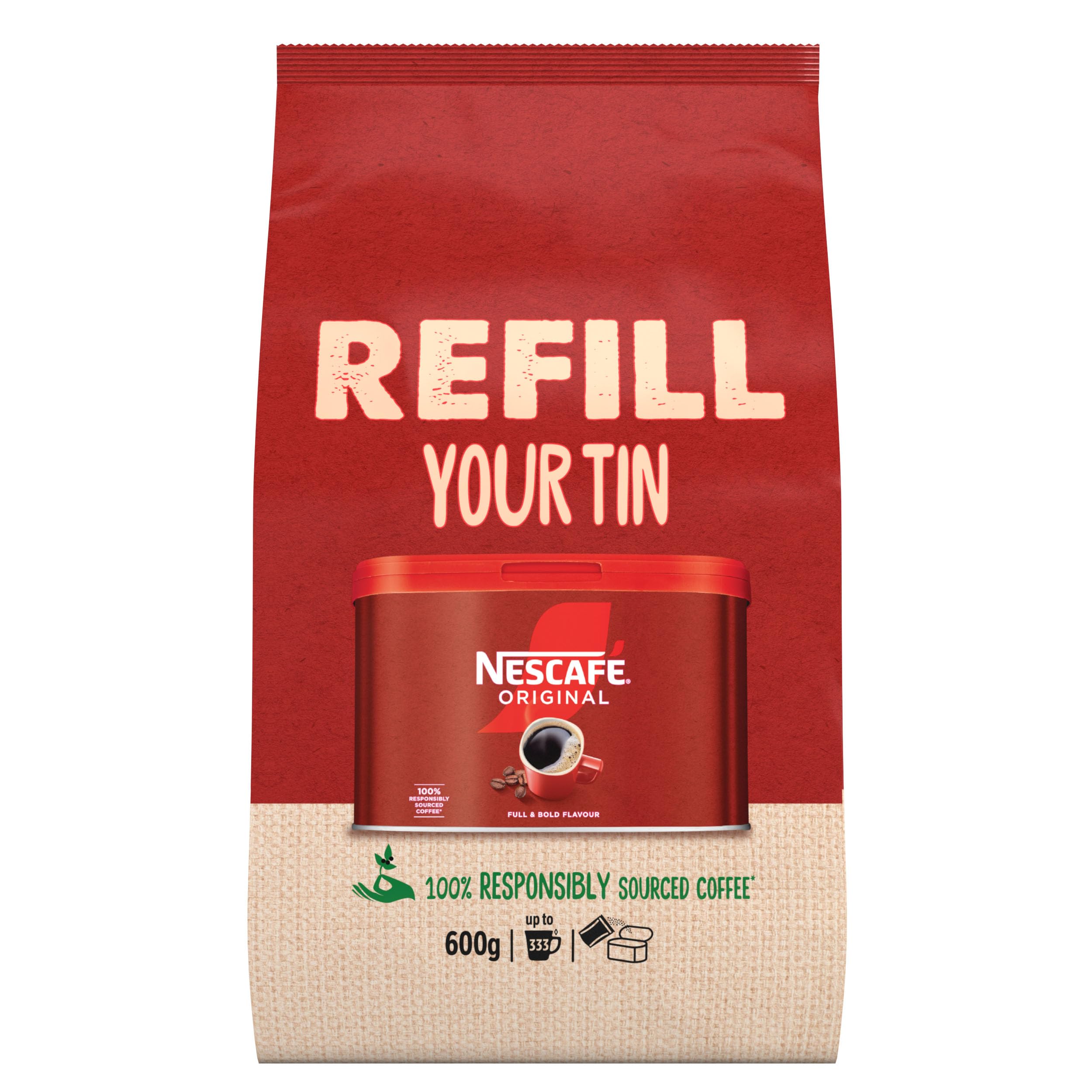 NESCAFÉ Original Coffee Granules 600g Refill Pouch 8