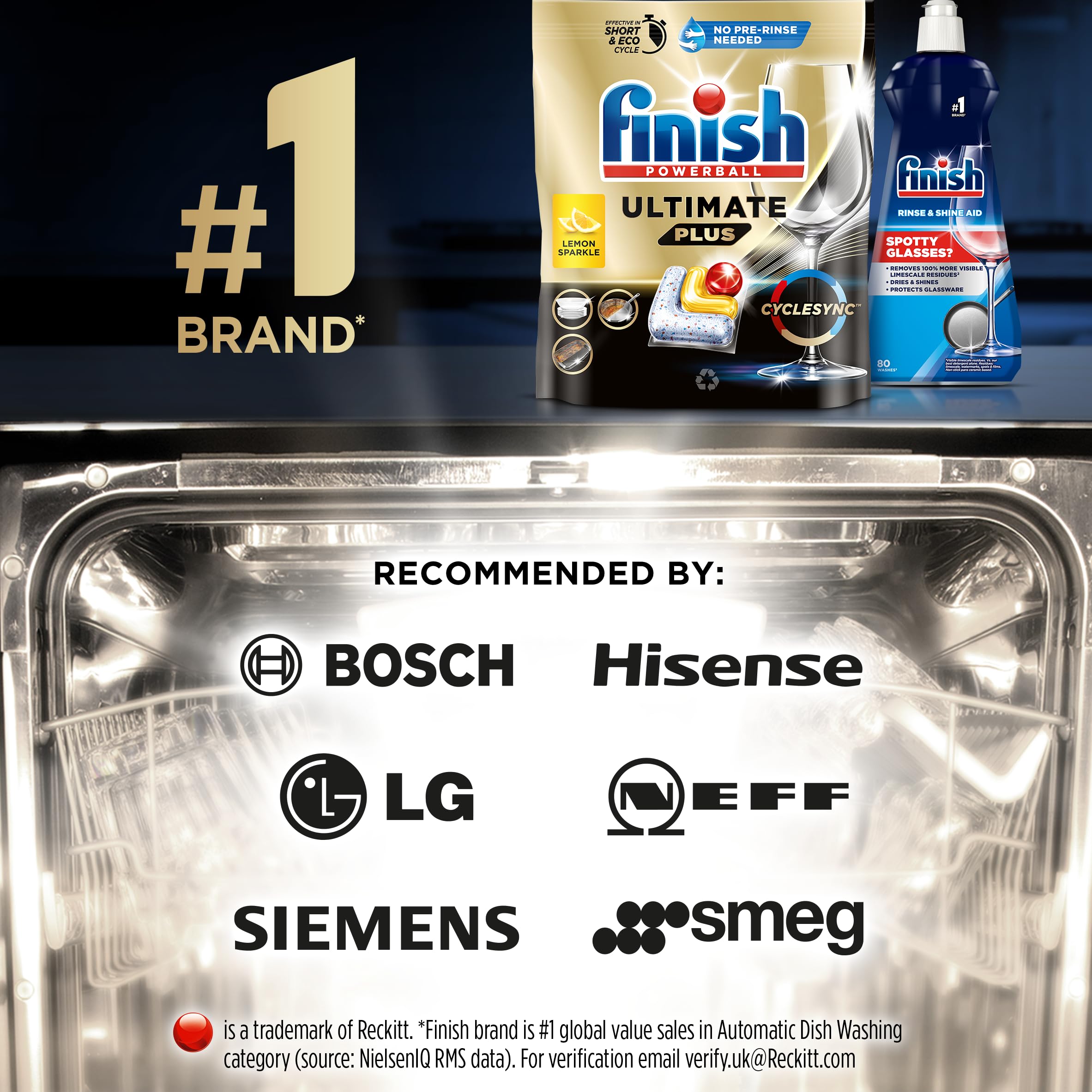 Finish Ultimate Plus Dishwasher Tablets (62 Tablets, Lemon Sparkle) 6