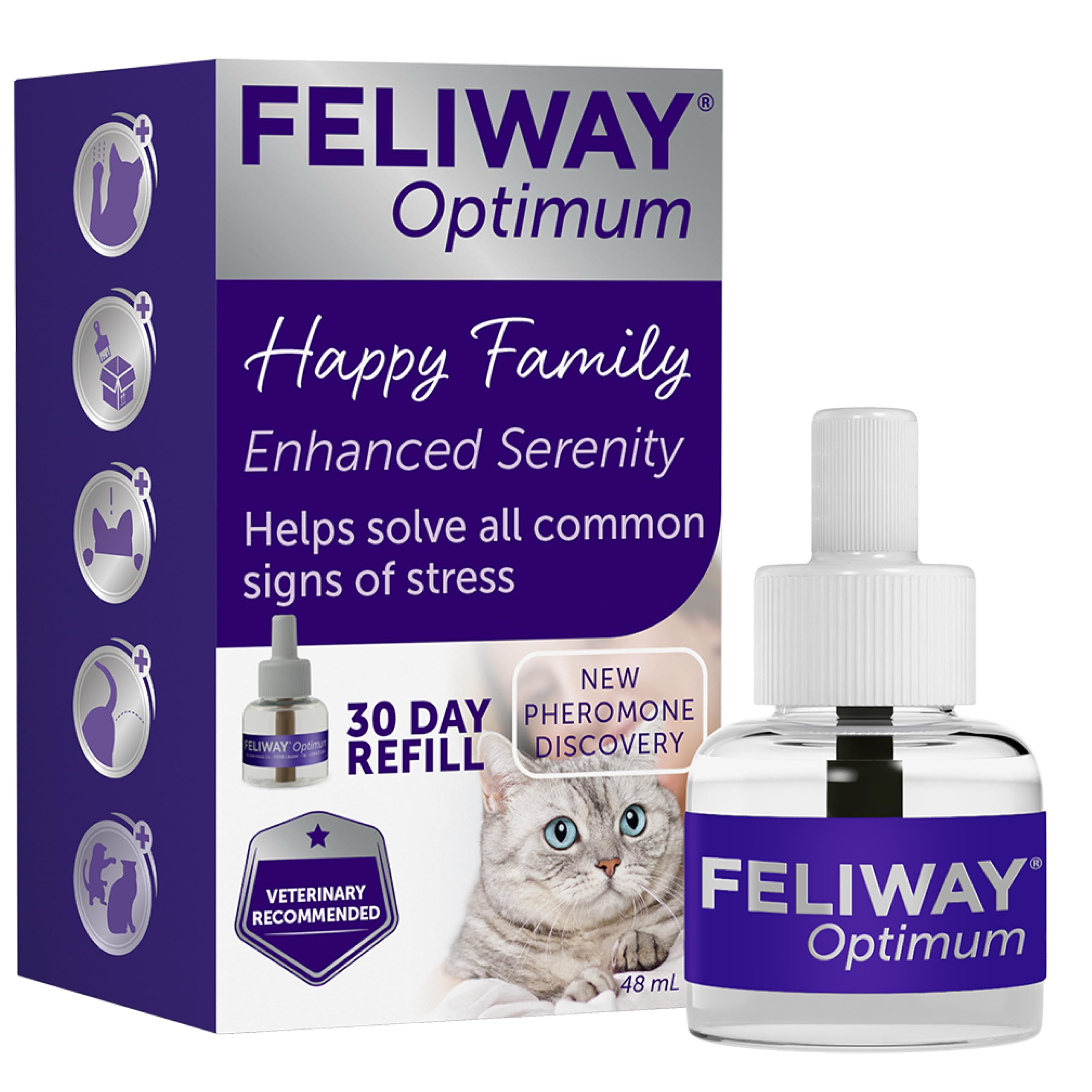Feliway Optimum 30 Day Cat Calming Refill - Odourless | 48ml