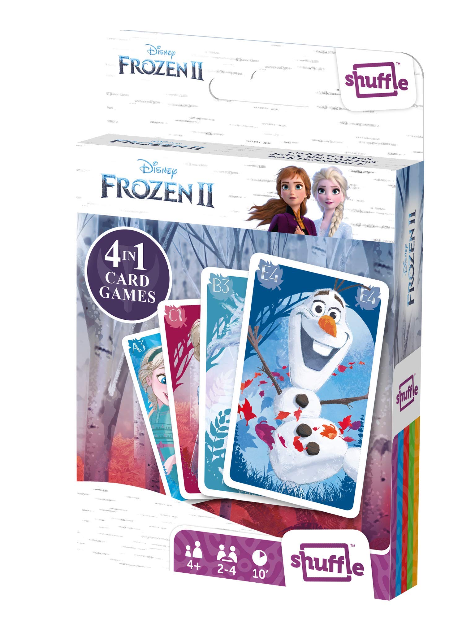 Shuffle Disney Frozen 2 4 in 1 Card Game | Ages 4+ | 2-4 Players | 10 Min Play Time 4