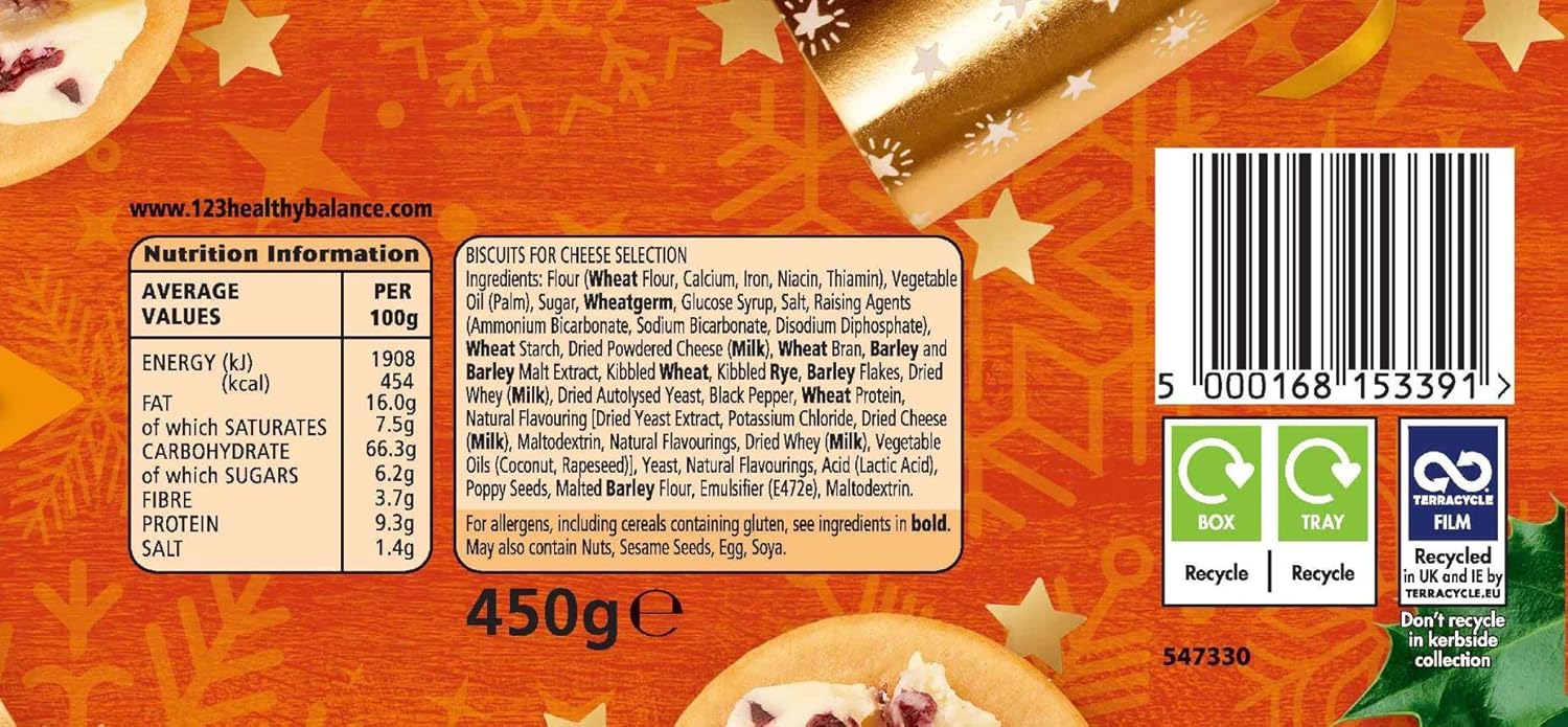 Jacob's Biscuits for Cheese Carton - 7 Variety Crackers 450g 4