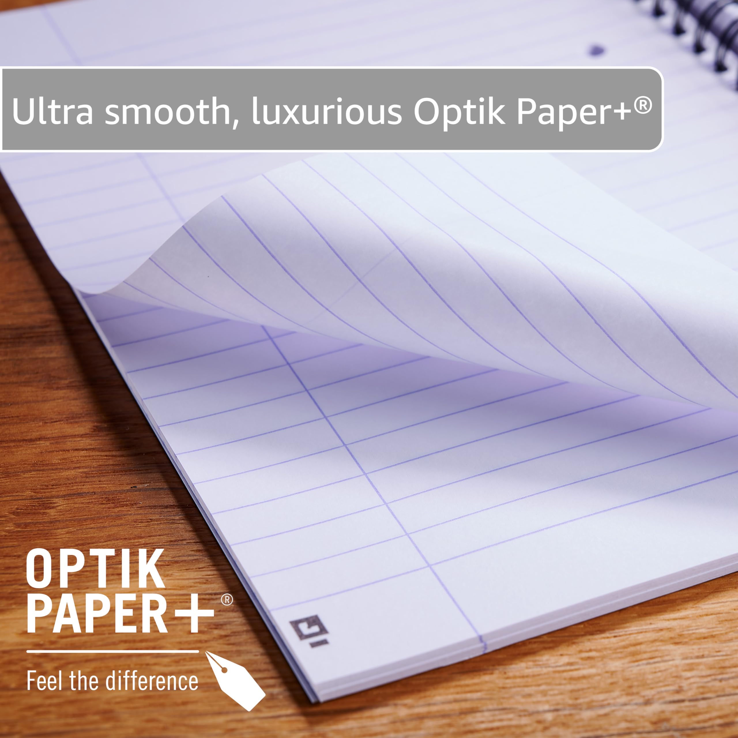 Oxford Campus A4 Project Notebook with Dividers - 200 Pages, 8mm Lined, Optik Paper+, Red
