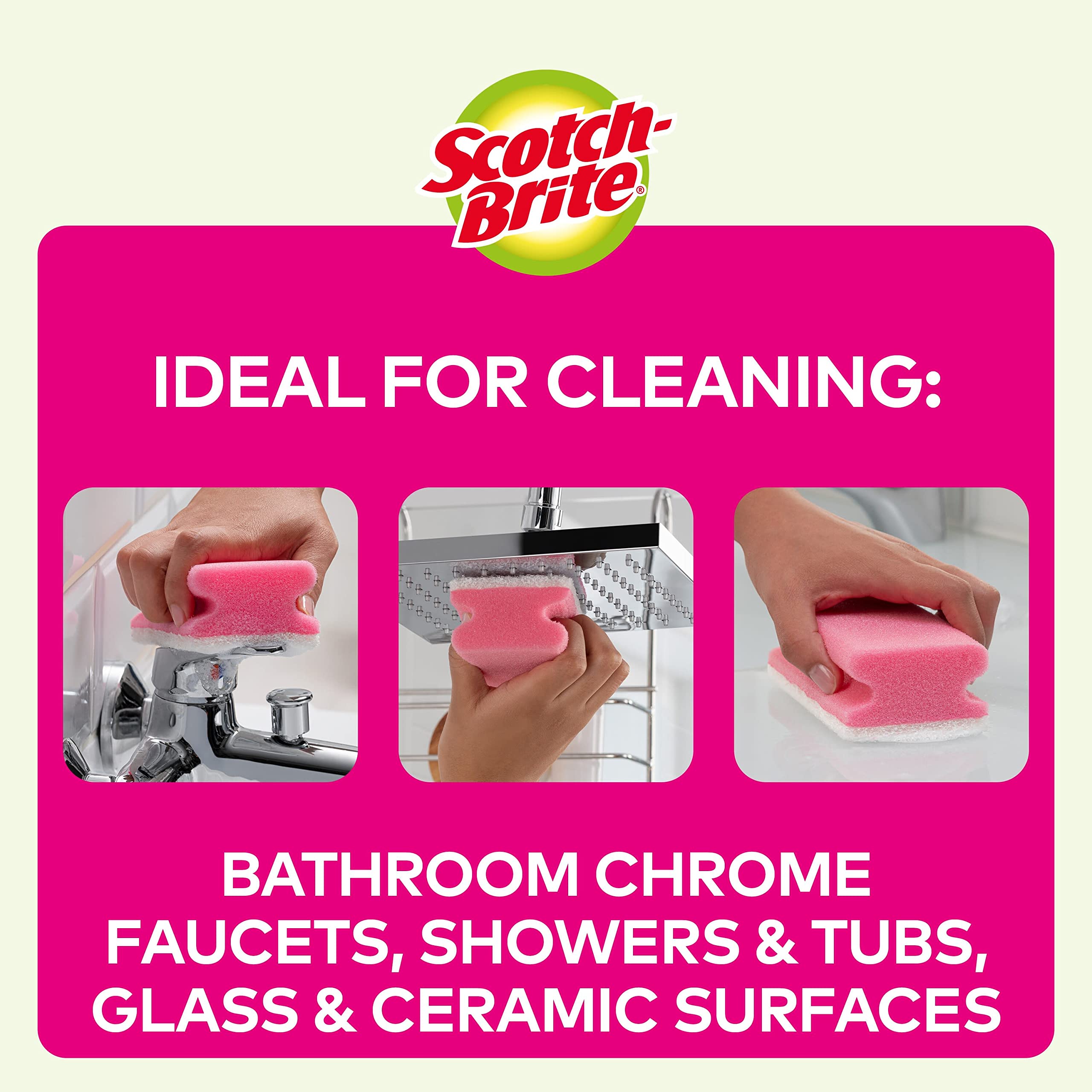 Scotch-Brite Bath Scrub Sponge - Non-Scratch Cleaning for Delicate Surfaces | 16 Pack 6