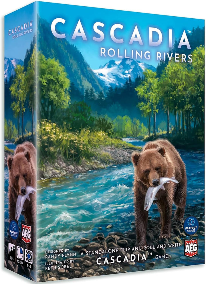 AEG Cascadia Rolling Rivers Roll & Write Dice Game (Cascadia Rolling Rivers)