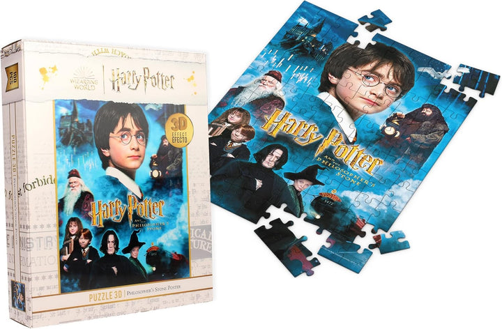 Harry Potter 3D Lenticular Jigsaw Puzzle - Philosopher's Stone 100-Piece Puzzle for Ages 3+