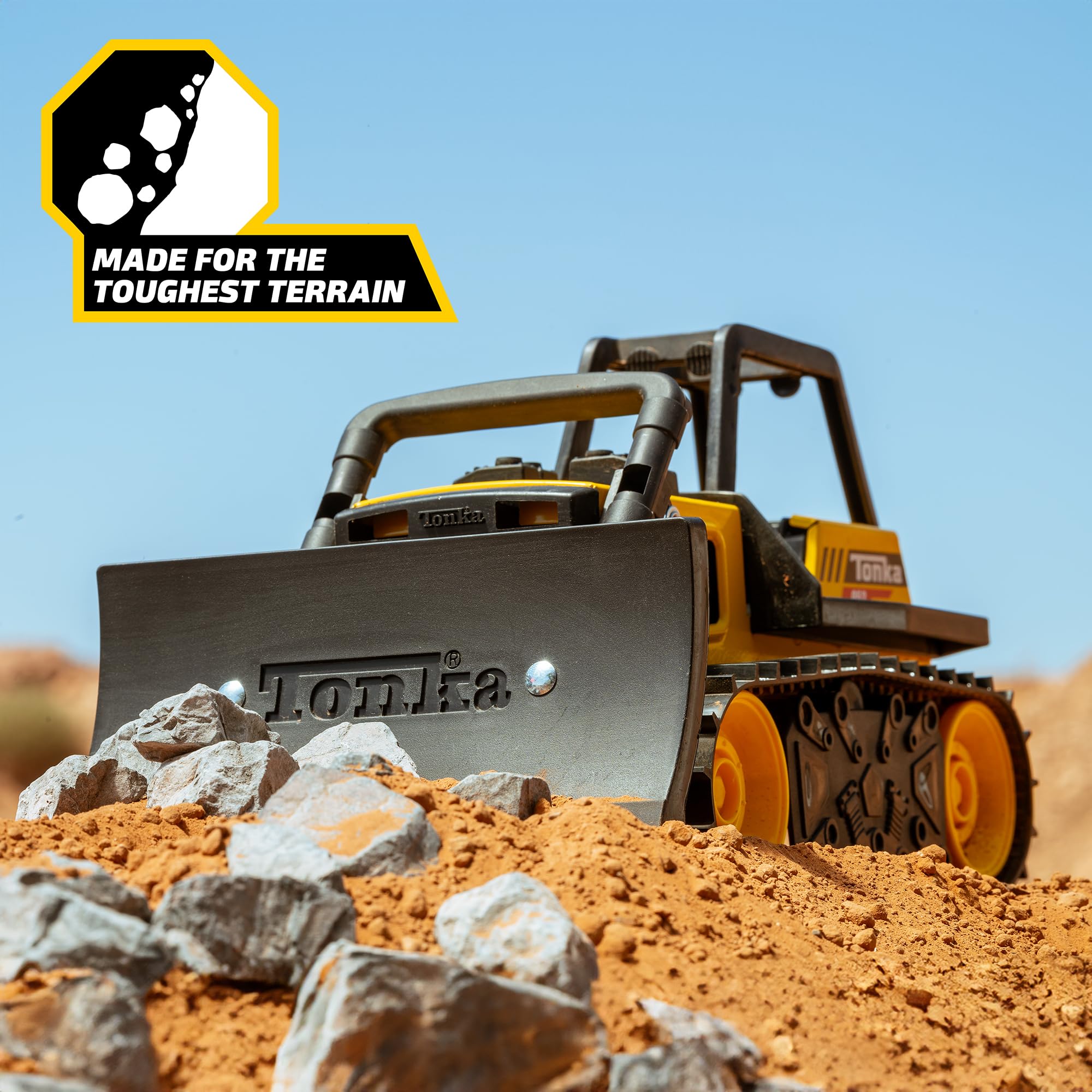 Tonka Steel Classics Bulldozer - Heavy Steel Construction | Ages 3+ | Yellow/Black 7