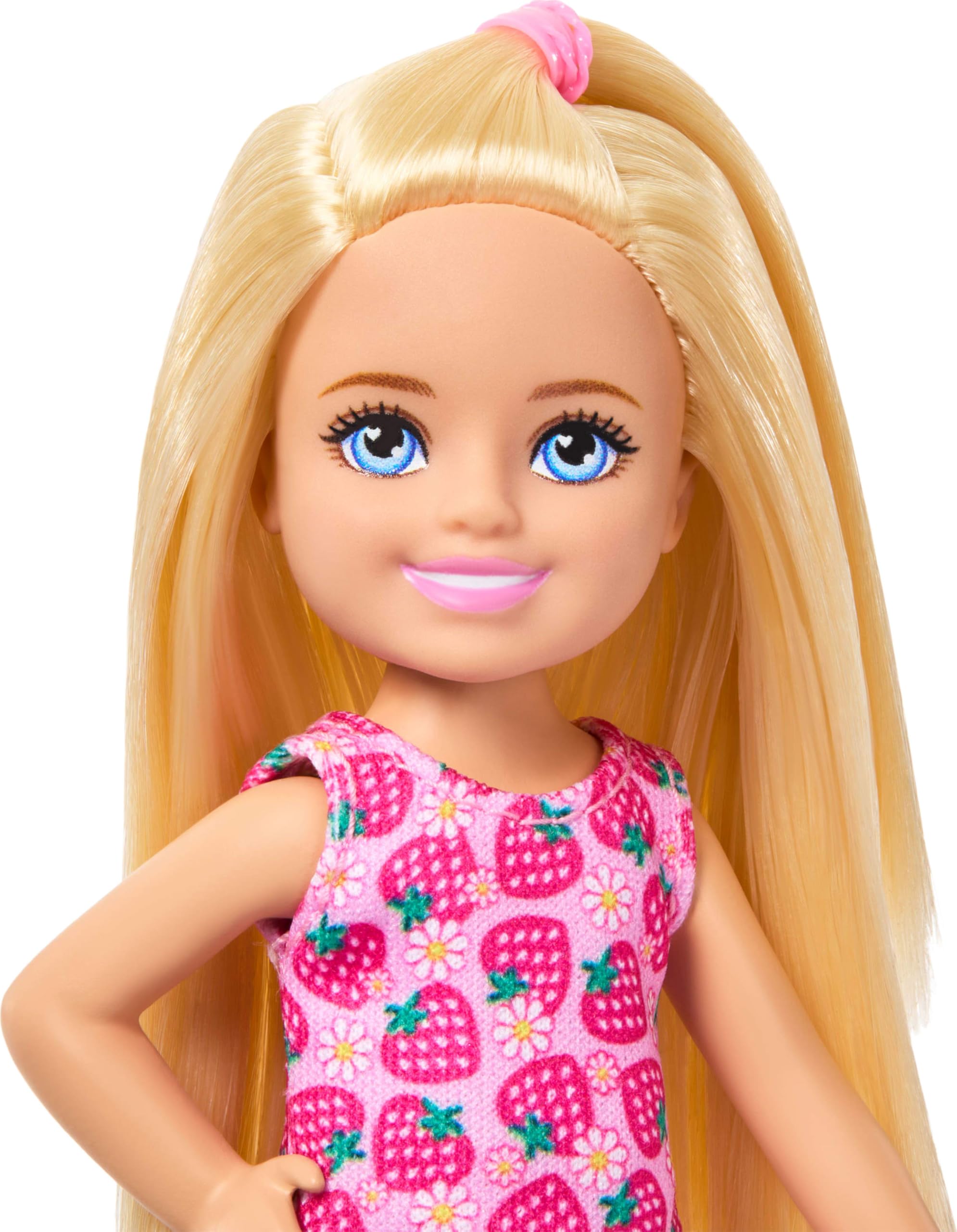 Barbie Club Chelsea Doll - 6-Inch with Blonde Hair, Strawberry Dress & Shoes | Model JJB33