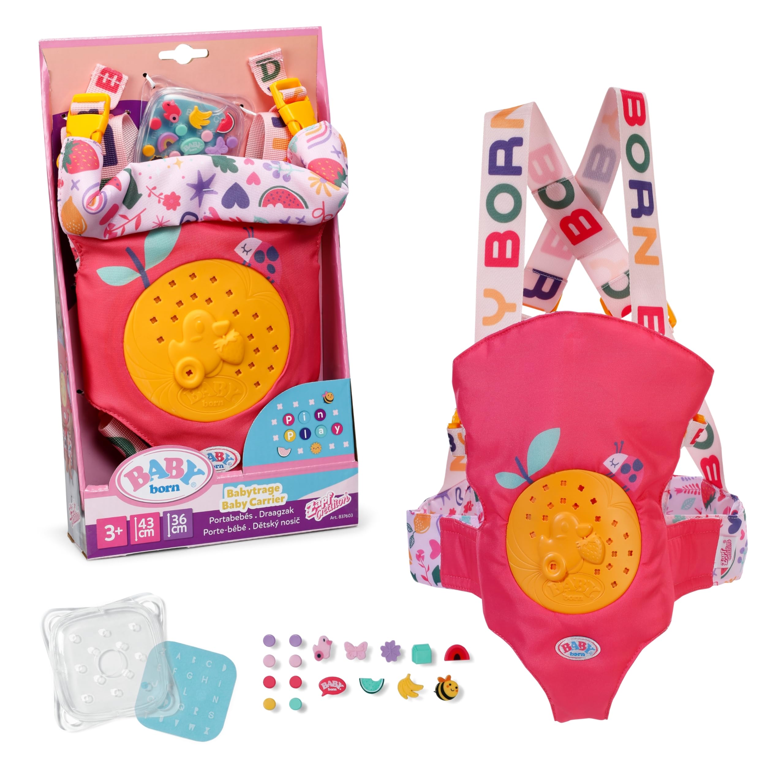 BABY born Baby Carrier Pin-Play with Adjustable Harness for Dolls