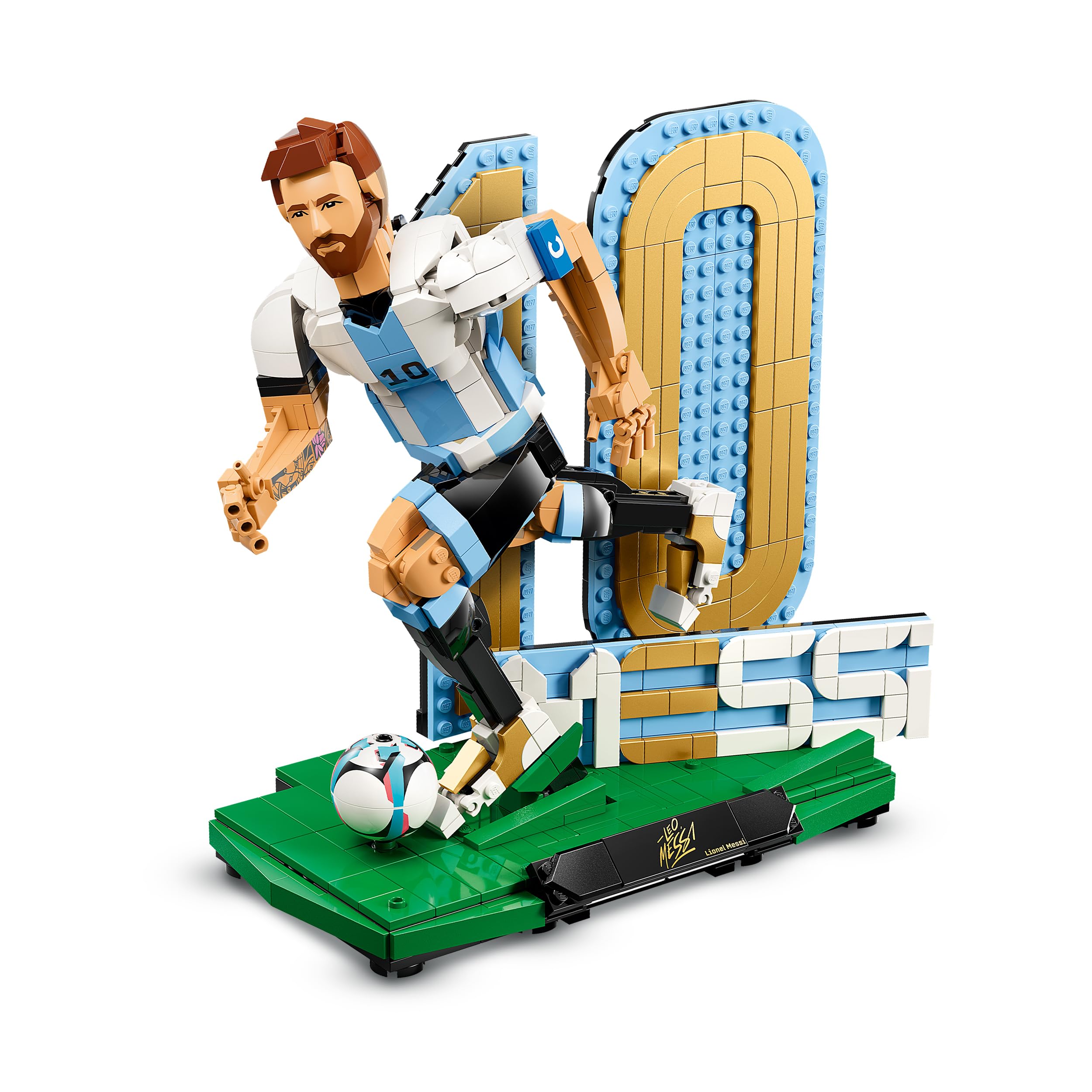 LEGO Editions Lionel Messi – Football Legend 3D Figure Display Model | Age 12+ 3