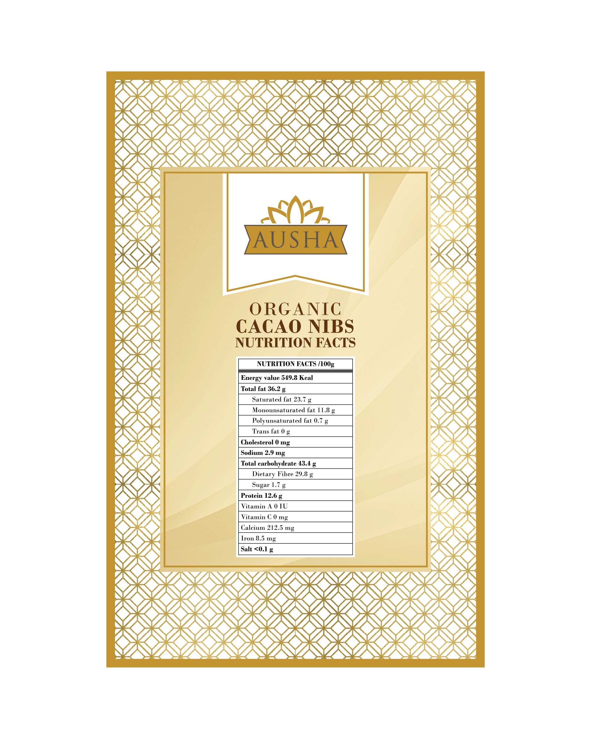 Ausha Organic Raw Cacao Nibs 200g - 1* Great Taste Award 2024 - Soil Association Certified 11