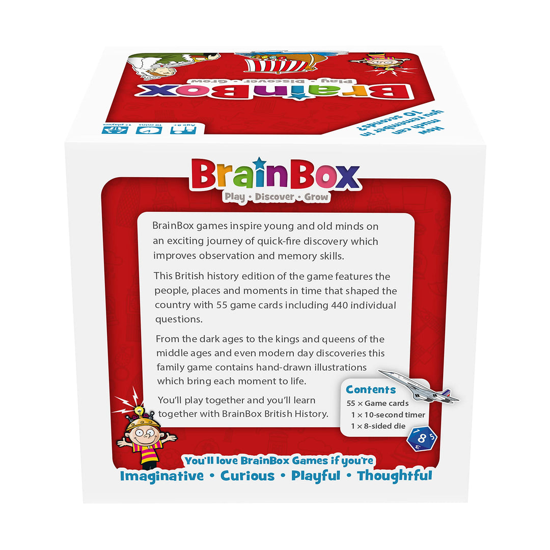 Brainbox British History (Refresh 2022) Kartenspiel, ab 8 Jahren, 1+ Spieler, 10 Minuten