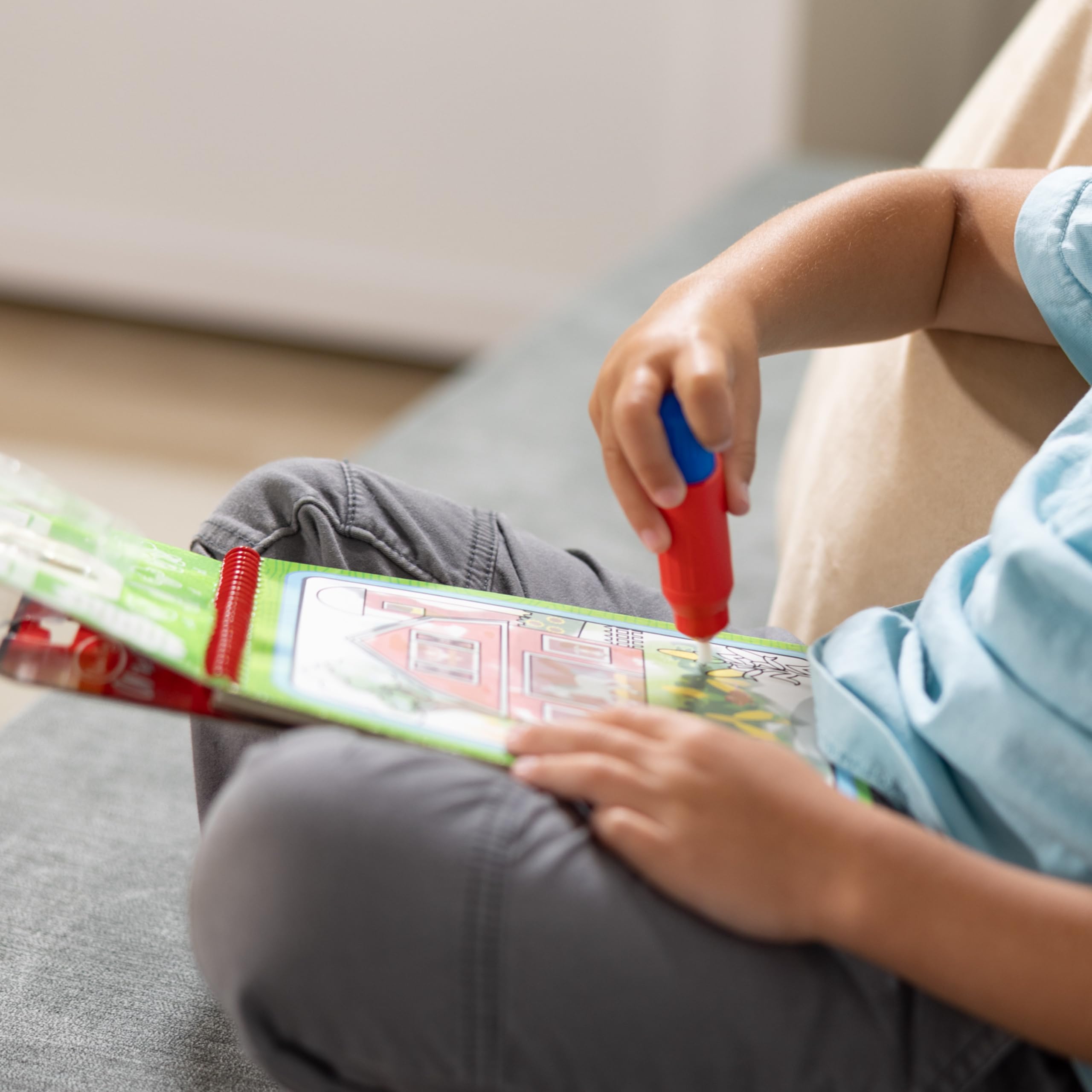 Melissa & Doug Water Reveal Pad - Farm | Reusable Coloring Book with Water Pen | Ages 3-6 6