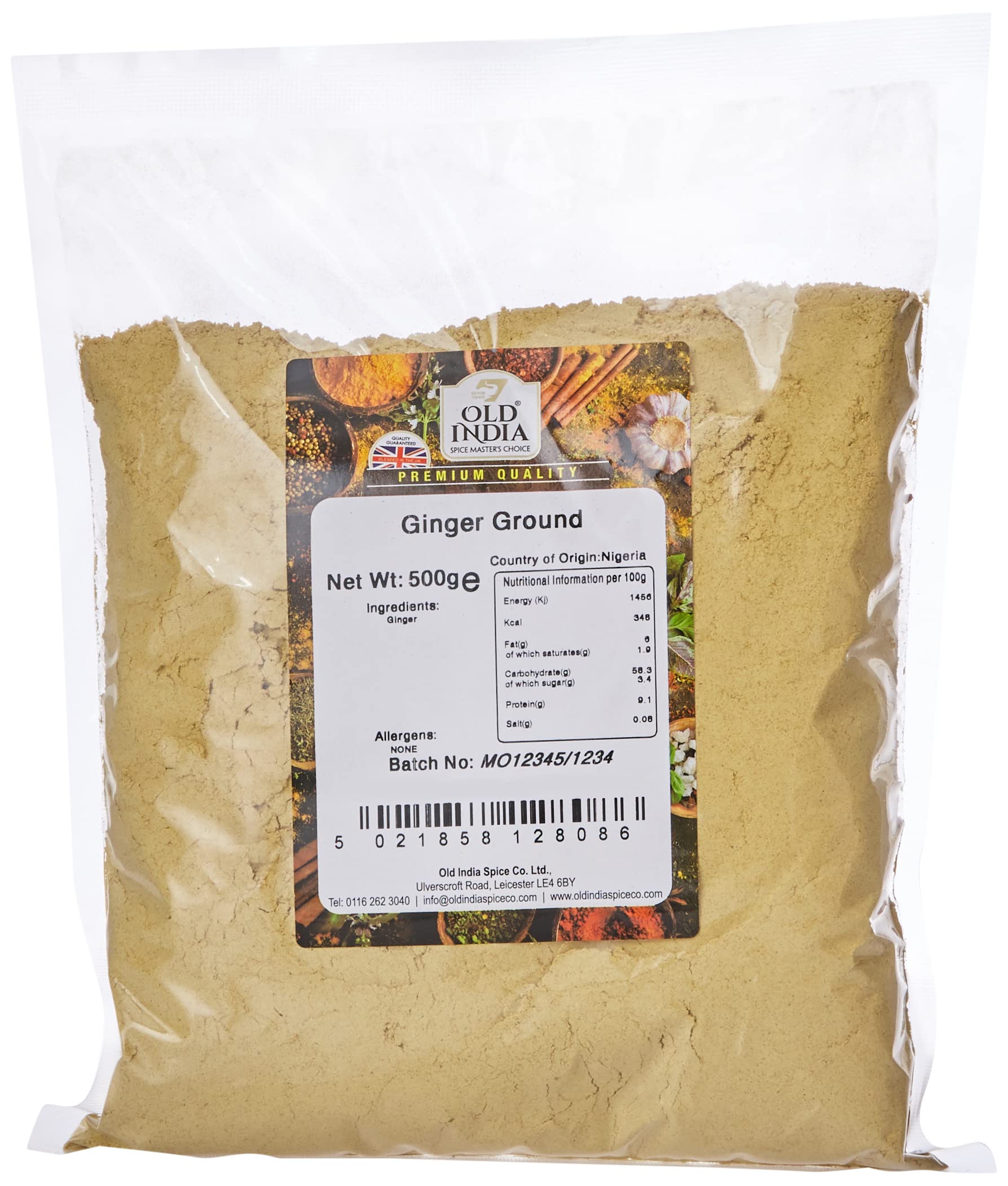 Old India Ground Dry Ginger Powder - 100% Natural, Additive Free | 500g Pack