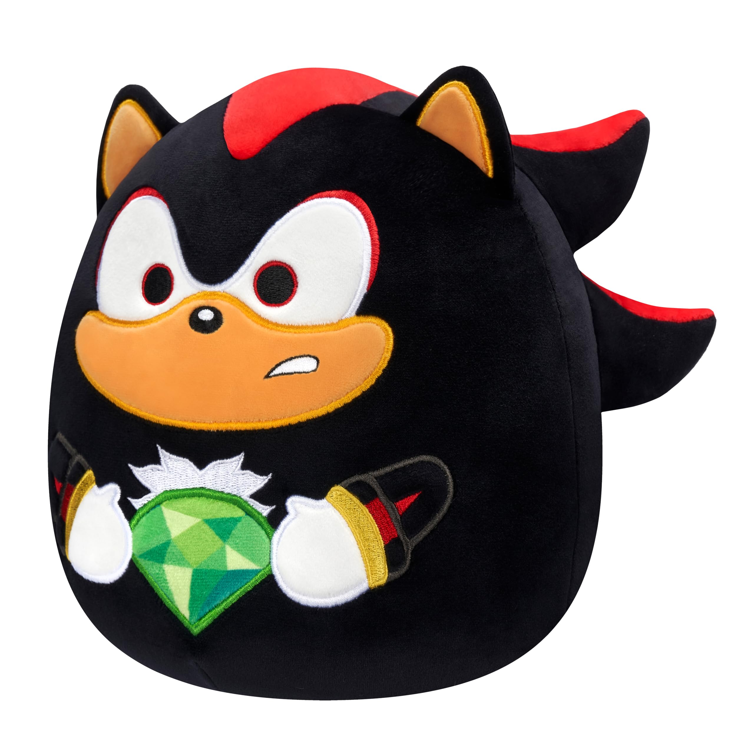 Squishmallows 8-inch Shadow Holding Green Emerald - Sonic the Hedgehog Plush 10