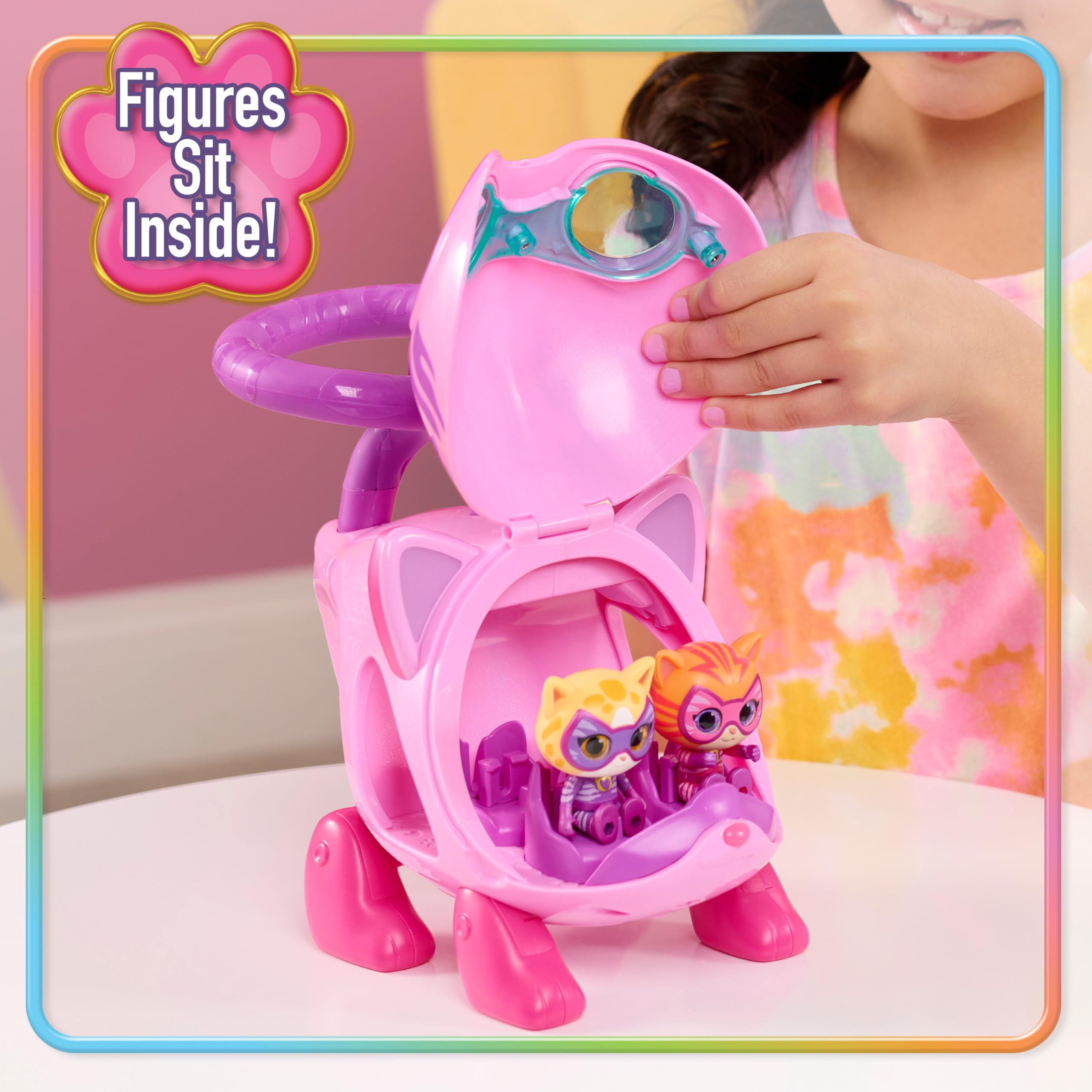 Disney Junior SuperKitties Su-Purr Wild Kitty Copter with Lights - Interactive Vehicle Playset for Kids 13