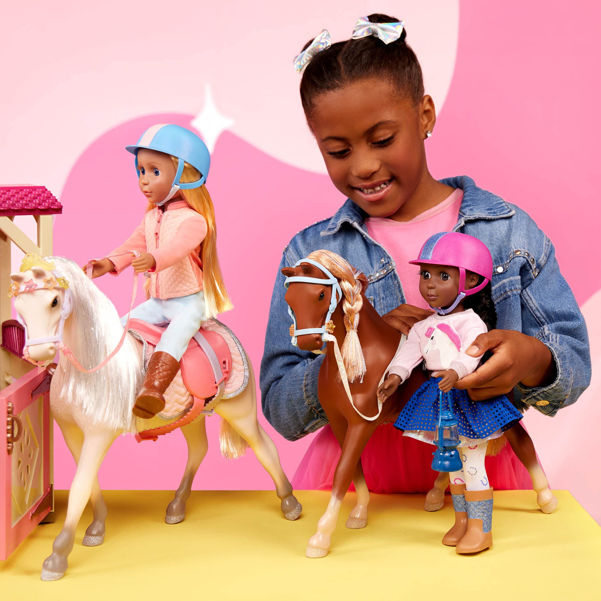Glitter Girls 14-Inch Doll Gallop & Glow Riding Outfit - Deluxe Equestrian Clothes Set for 3+ 18