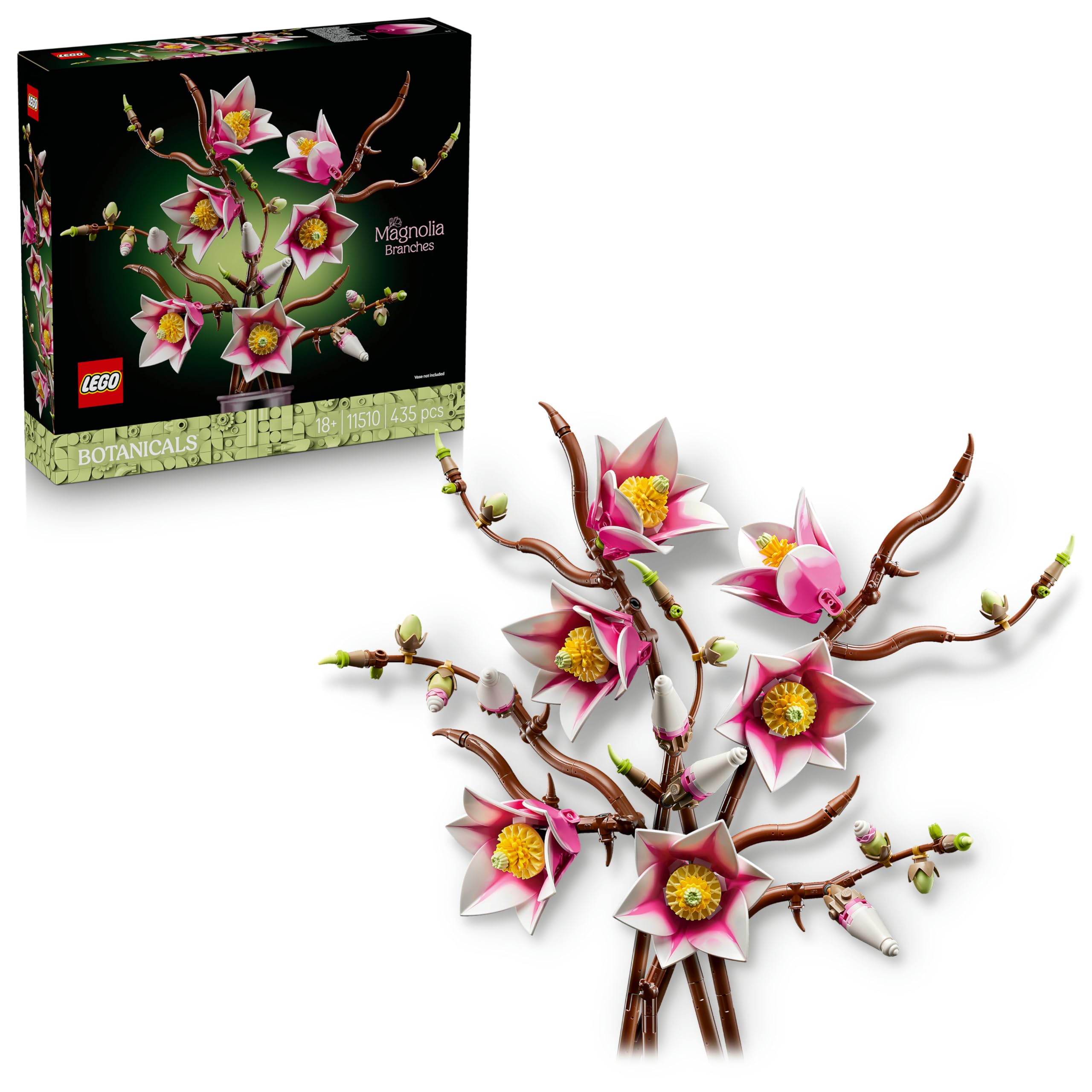 LEGO Botanicals Magnolia Branches Building Set for Adults | 5 Branches | Model 11510 1