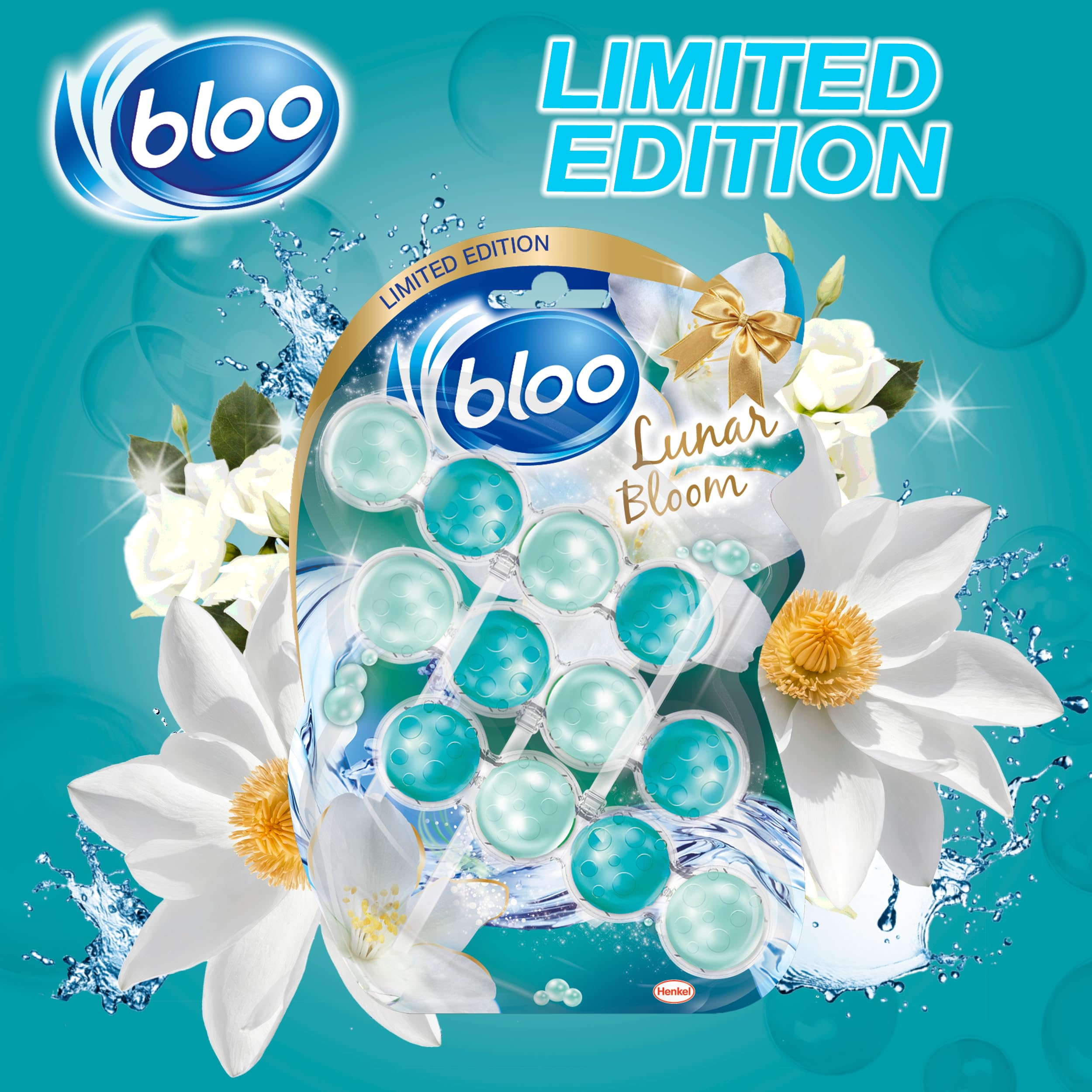 Bloo - Limited Edition Toilet Rim Block Lunar Bloom (3x50g) Clear Water 7