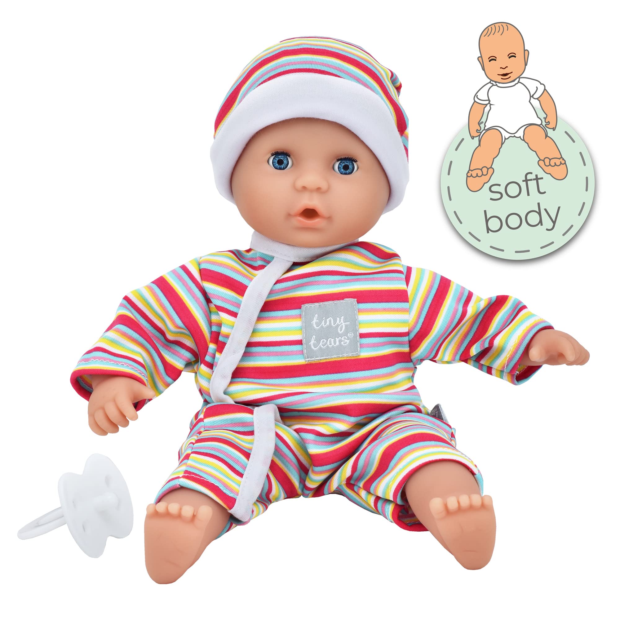 John Adams Tiny Tears Teeny Baby - 30cm Soft Doll with 16 Interactive Sounds | Ages 10 Months+ 4