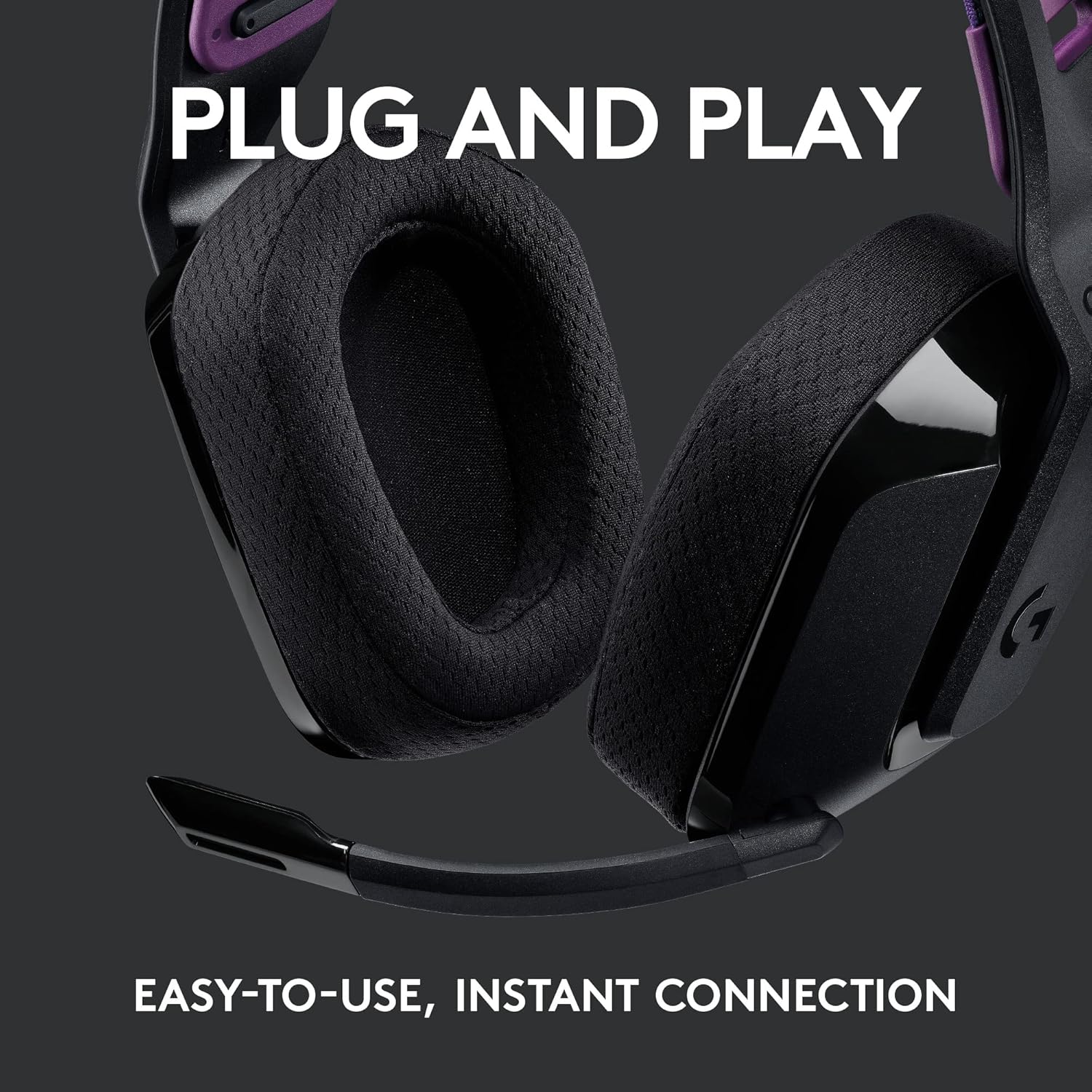 Logitech G G535 LIGHTSPEED Wireless Gaming Headset - 40mm Drivers, Lightweight 236g, USB Plug & Play for PC and PlayStation 9