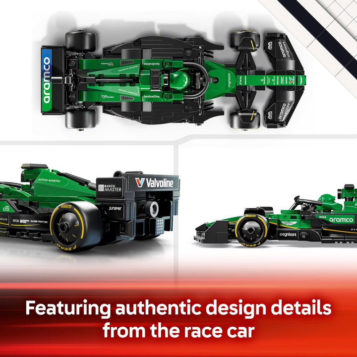 LEGO Speed Champions Aston Martin Aramco F1 AMR24 Race Car Toy - Building Set with Driver Minifigure for Ages 10+
