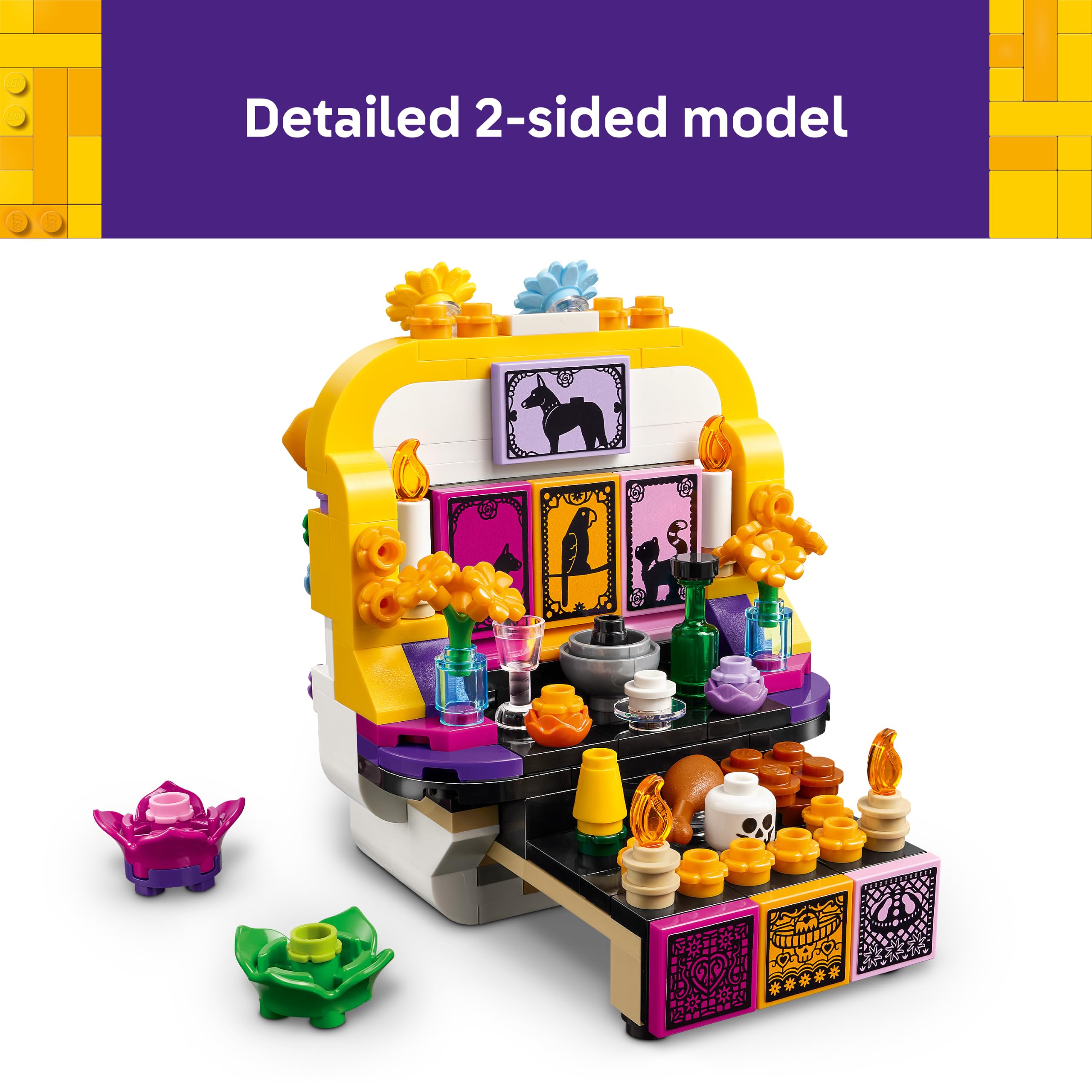 LEGO Altar of the Dead Building Set - Day of the Dead Celebration | 9+ Years | Multicolor 4