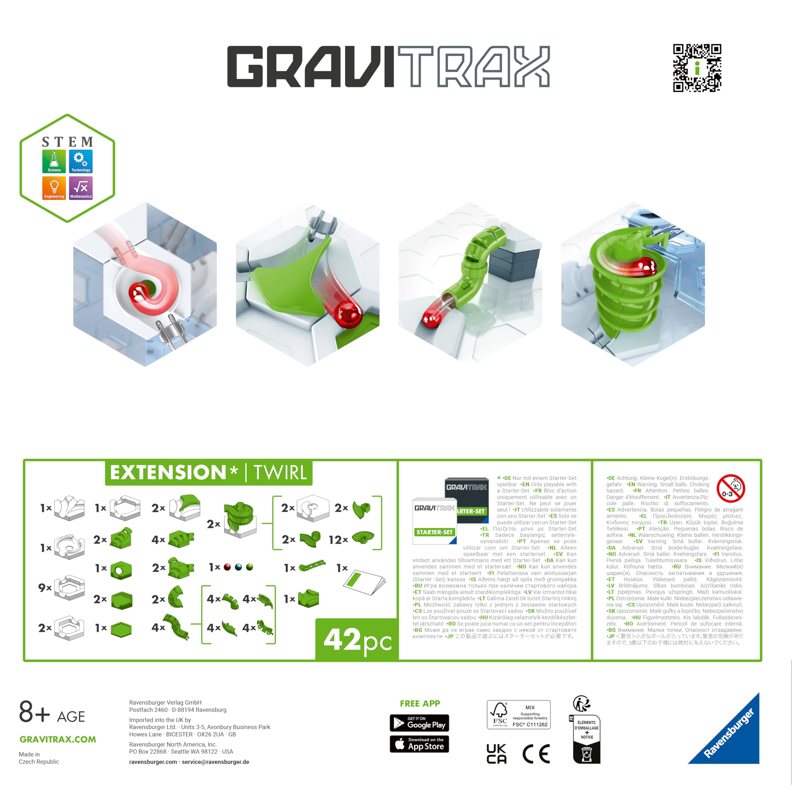 Ravensburger GraviTrax Twirl Expansion Set | 35 Pieces | STEM Toy for Ages 8+ 5