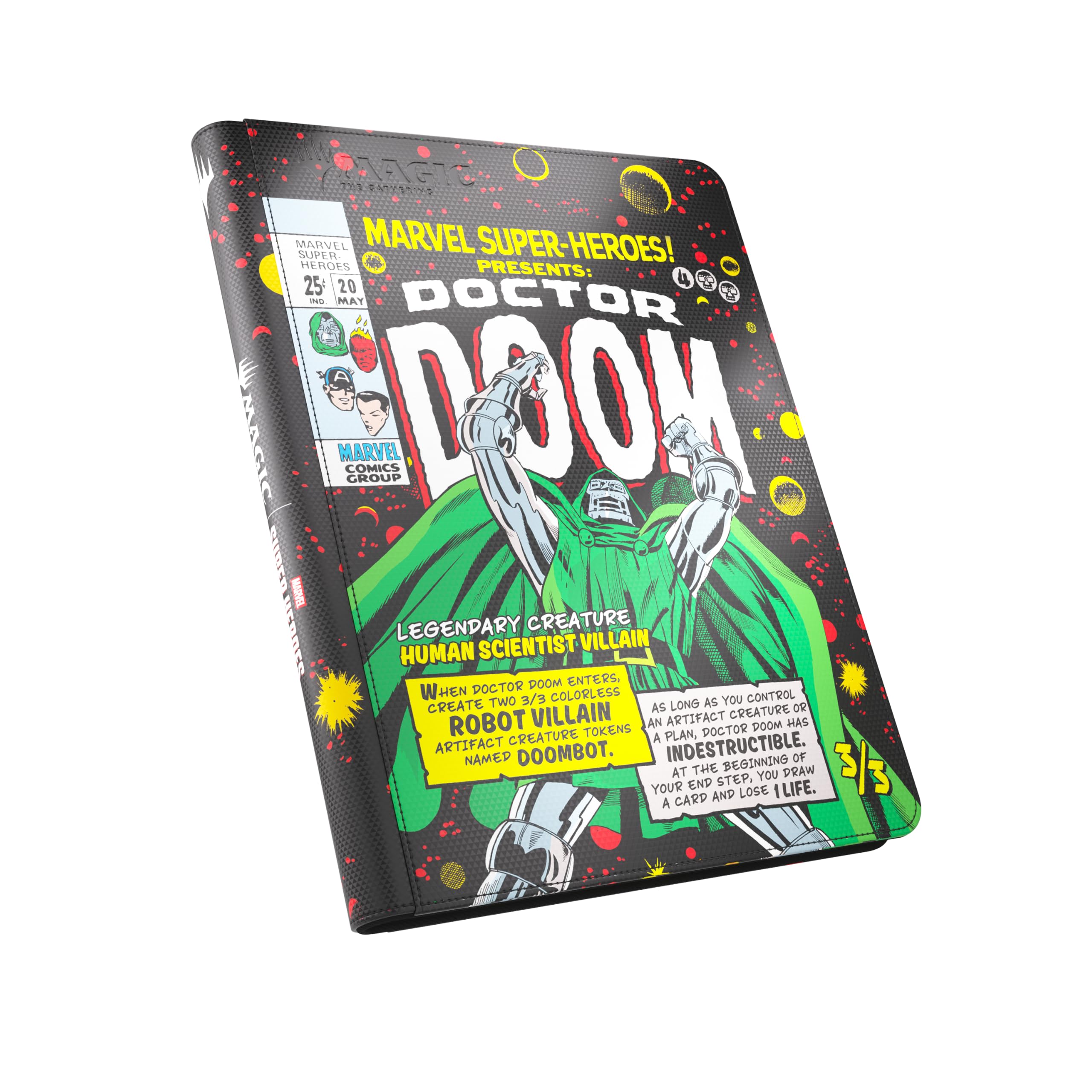 Gamegenic Marvel Super Heroes Zip-Up Album - Holds 360 Cards | Side-Loading Pockets | Multicolor