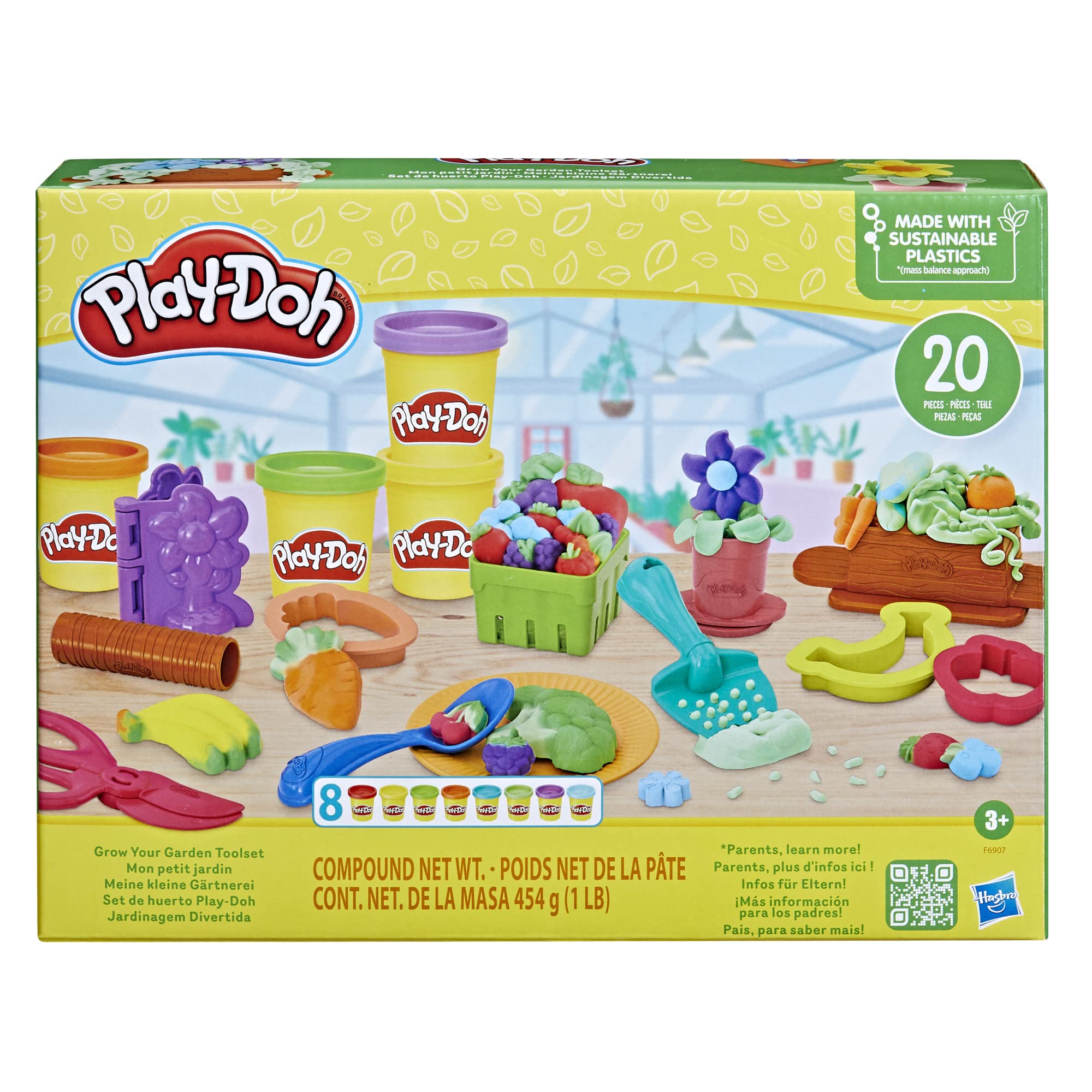 Play-Doh Grow Your Garden Toolset - Sustainable Arts & Crafts Playset for Kids 11